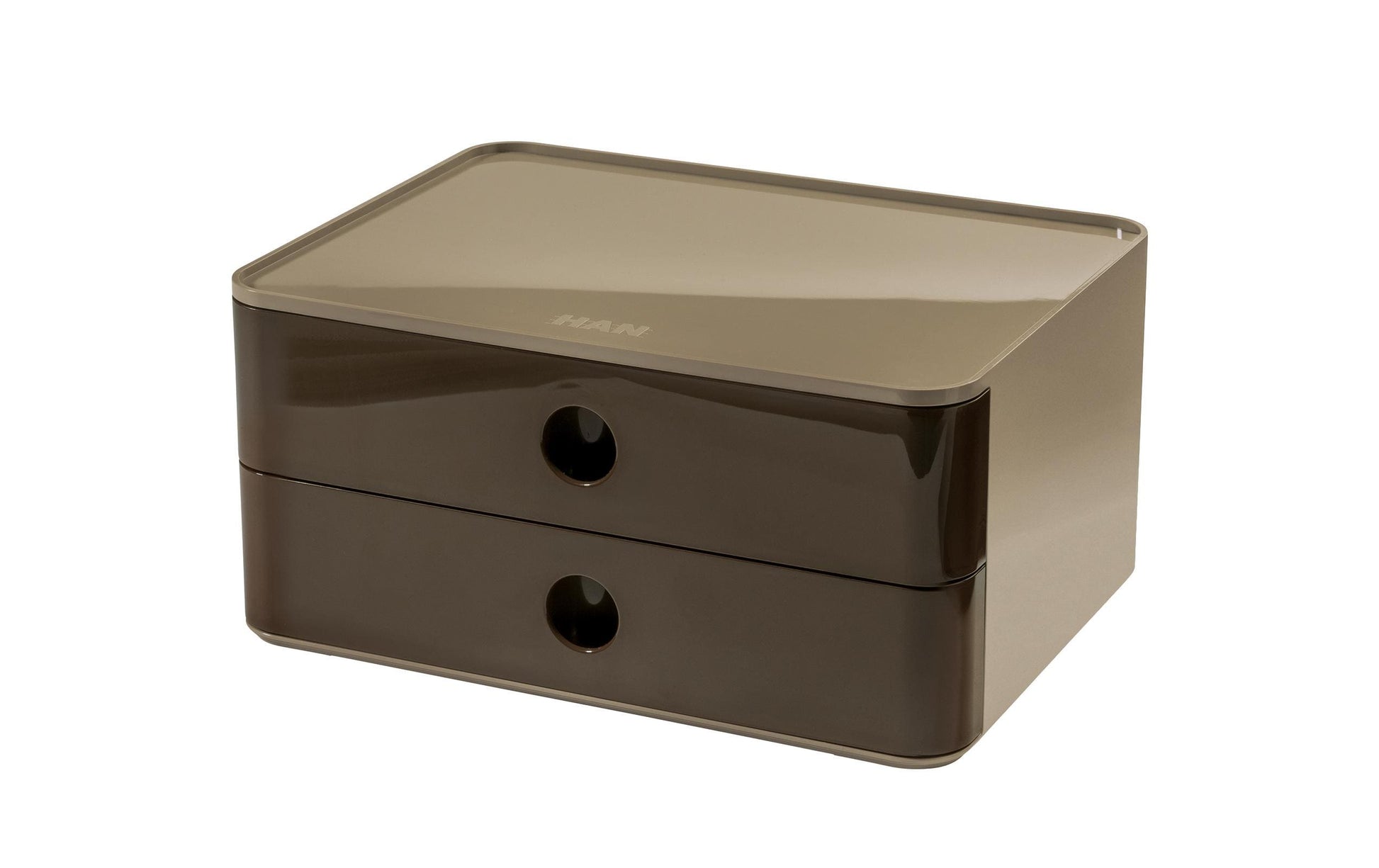 HAN Allison Smart-Box Plus Schubladenelement – 2 Schubladen, Dunkelbraun, ABS, B 260 × H 125 × T 195 mm