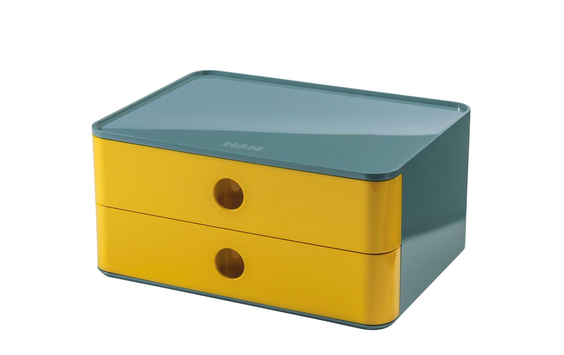 HAN Allison Smart-Box Plus Schubladenelement – 2 Schubladen, Gelb, ABS, B 260 × H 125 × T 195 mm
