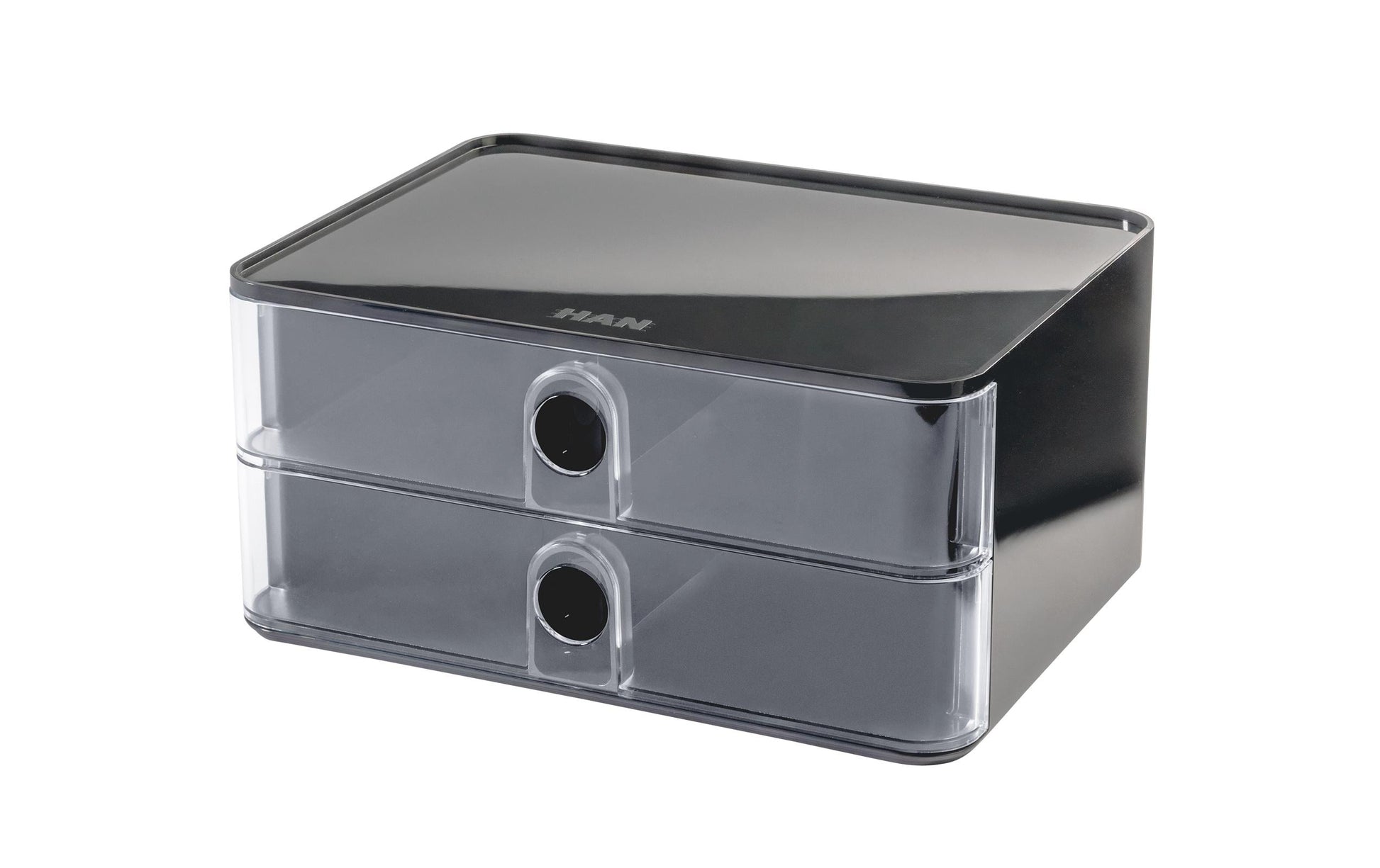 HAN Allison Smart-Box Plus Schubladenelement – 2 Schubladen, grau, ABS, B 260 × H 125 × T 195 mm