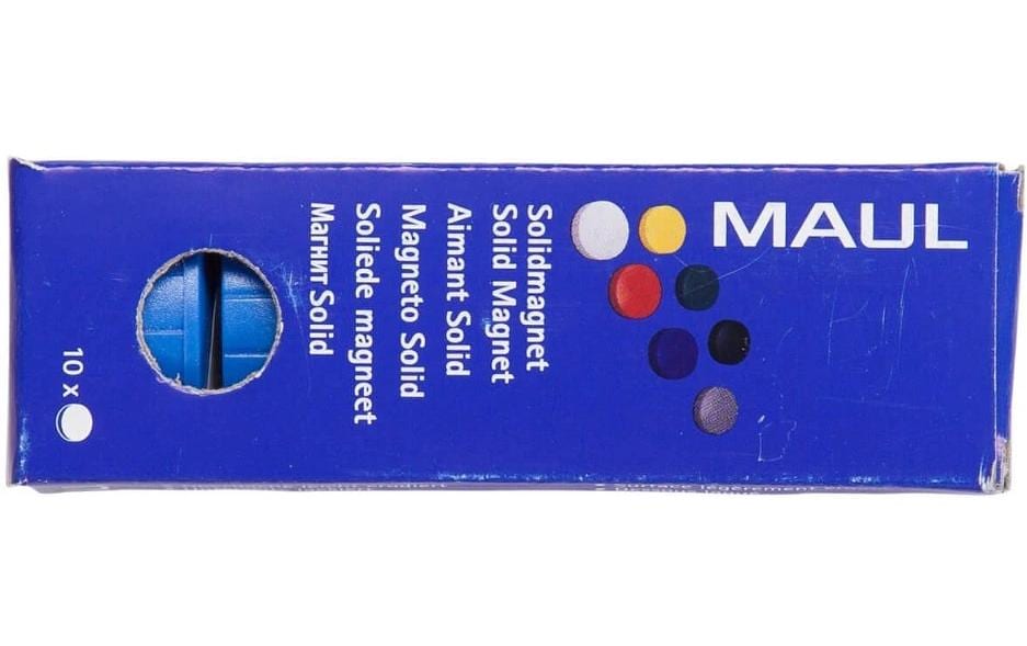 MAUL Starter-Kit – inkl. Magnete Ø 32 mm, blau – für Whiteboards – 10-teilig