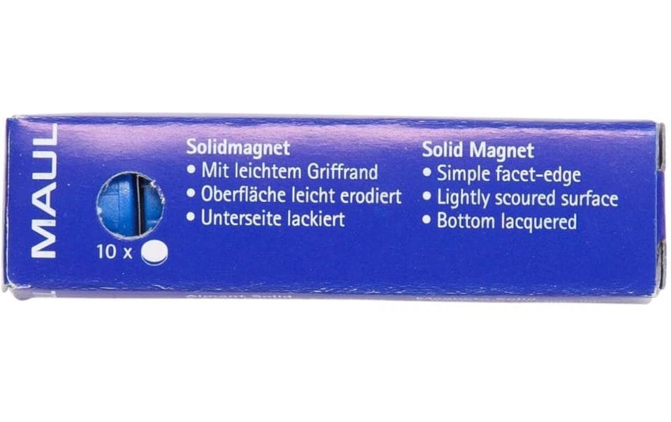 MAUL Starter-Kit, inkl. blaue Kunststoff-Magnete (Ø 20 mm, Haftkraft 0,3 kg) – für Whiteboards – 10-teilig
