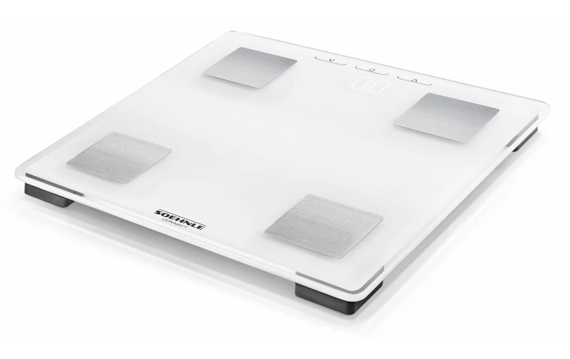 Soehnle Analysewaage Shape Sense Connect Lite – App-kompatibel, BMI, Körperfett – 180 kg – Weiss