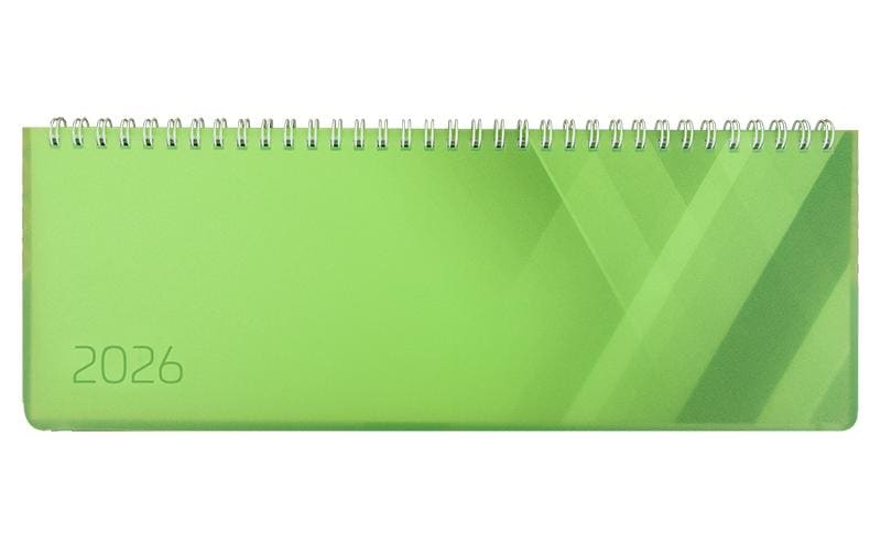 Simplex Pultkalender Colors Wochenplaner – 1 Woche/2 Seiten, Spiralbindung, 29 × 10,5 cm, 2026, Grün, FSC