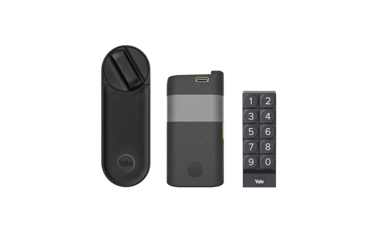 Yale Türschloss-Set Linus L2 – 52 × 46 × 146 mm, schwarz, akkubetrieben