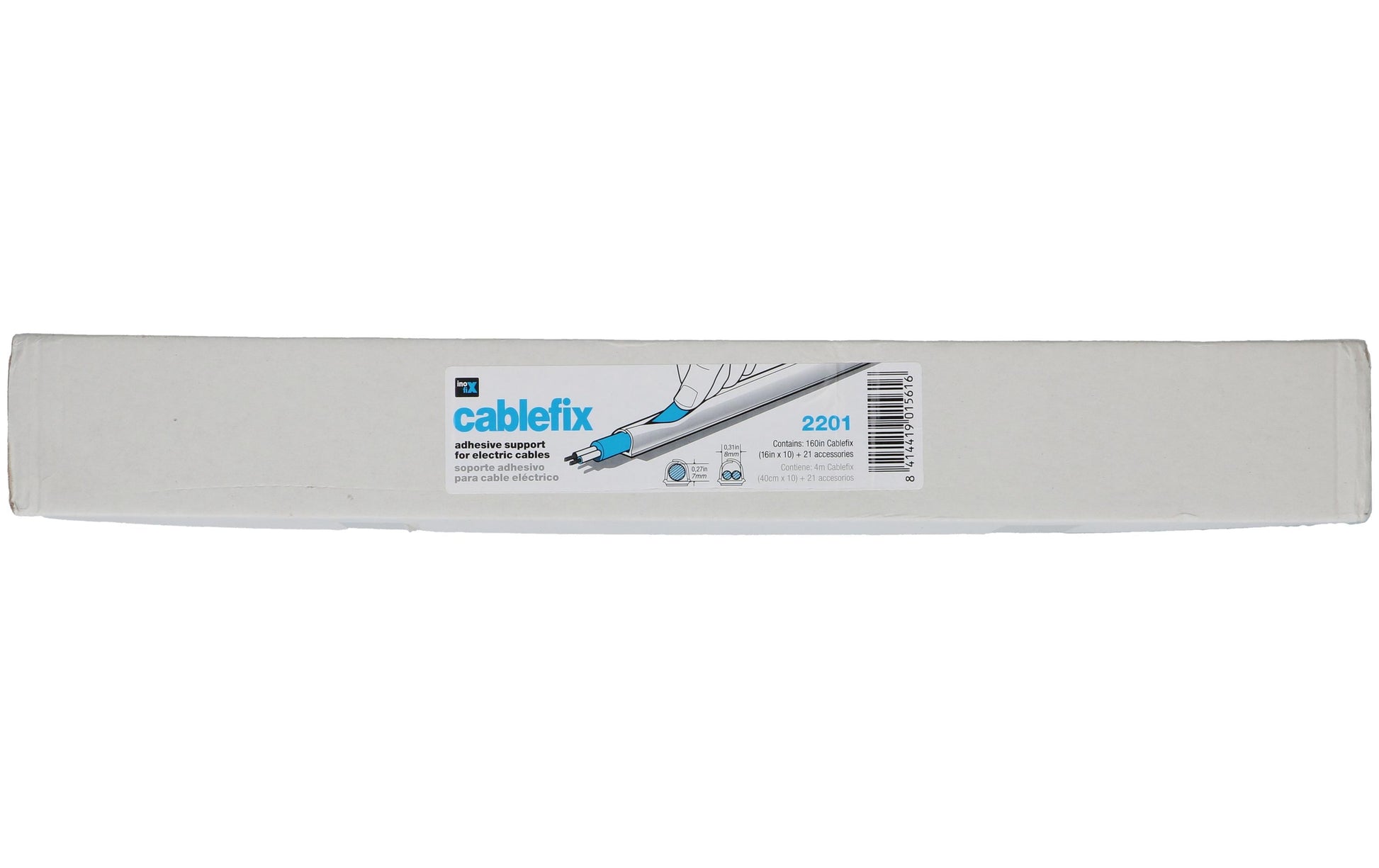Max Hauri AG Max Hauri Kabelmanagement-Set – 11 × 10 mm Kabelkanal, Weiss, selbstklebend, 10×0,4 m + 21 Stk.