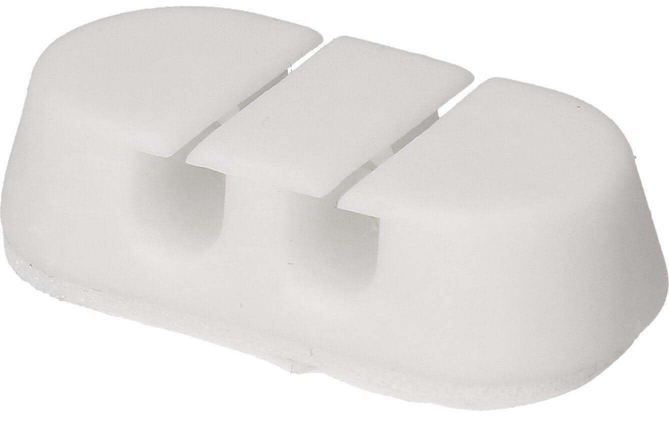 Max Hauri AG Max Hauri Klettkabelbinder, 40×20 mm, 6er-Pack – weiss