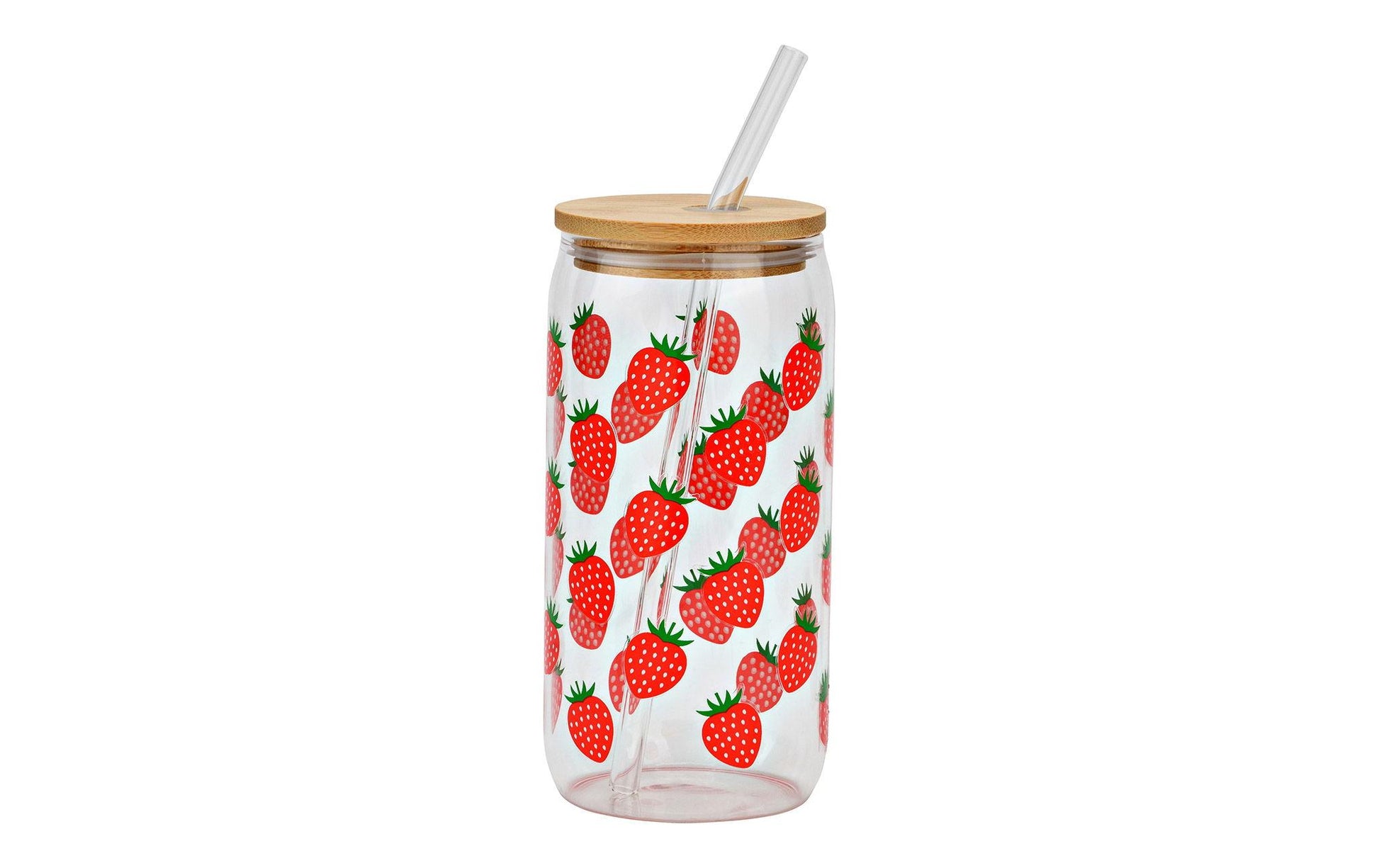G. Wurm Trinkglas Erdbeere – 500 ml, Ø 8,0 cm, H 15,0 cm, Glas, Transparent