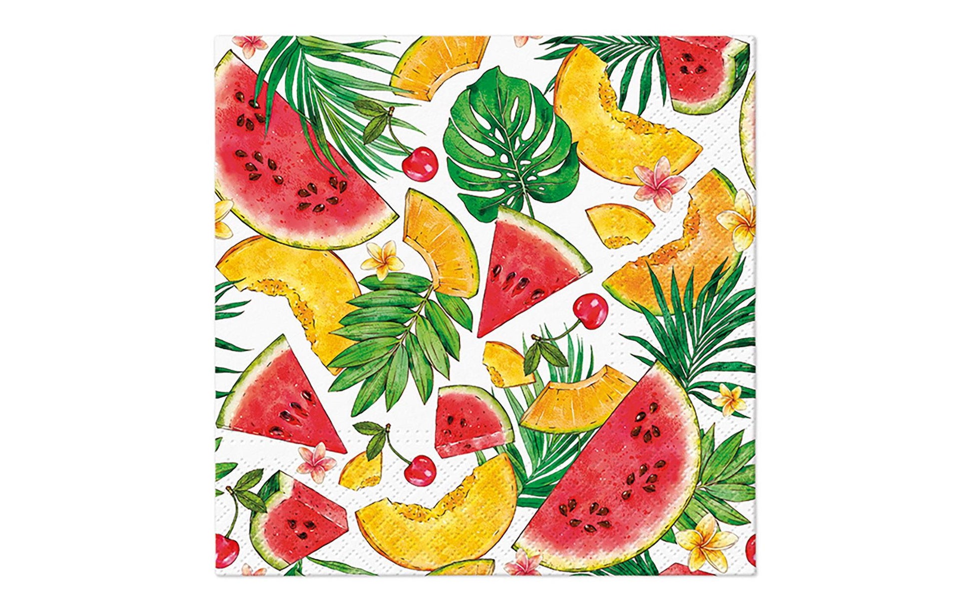 G. Wurm Servietten Früchte – mehrfarbig – 33 × 33 cm, 3-lagig – 20 Stück