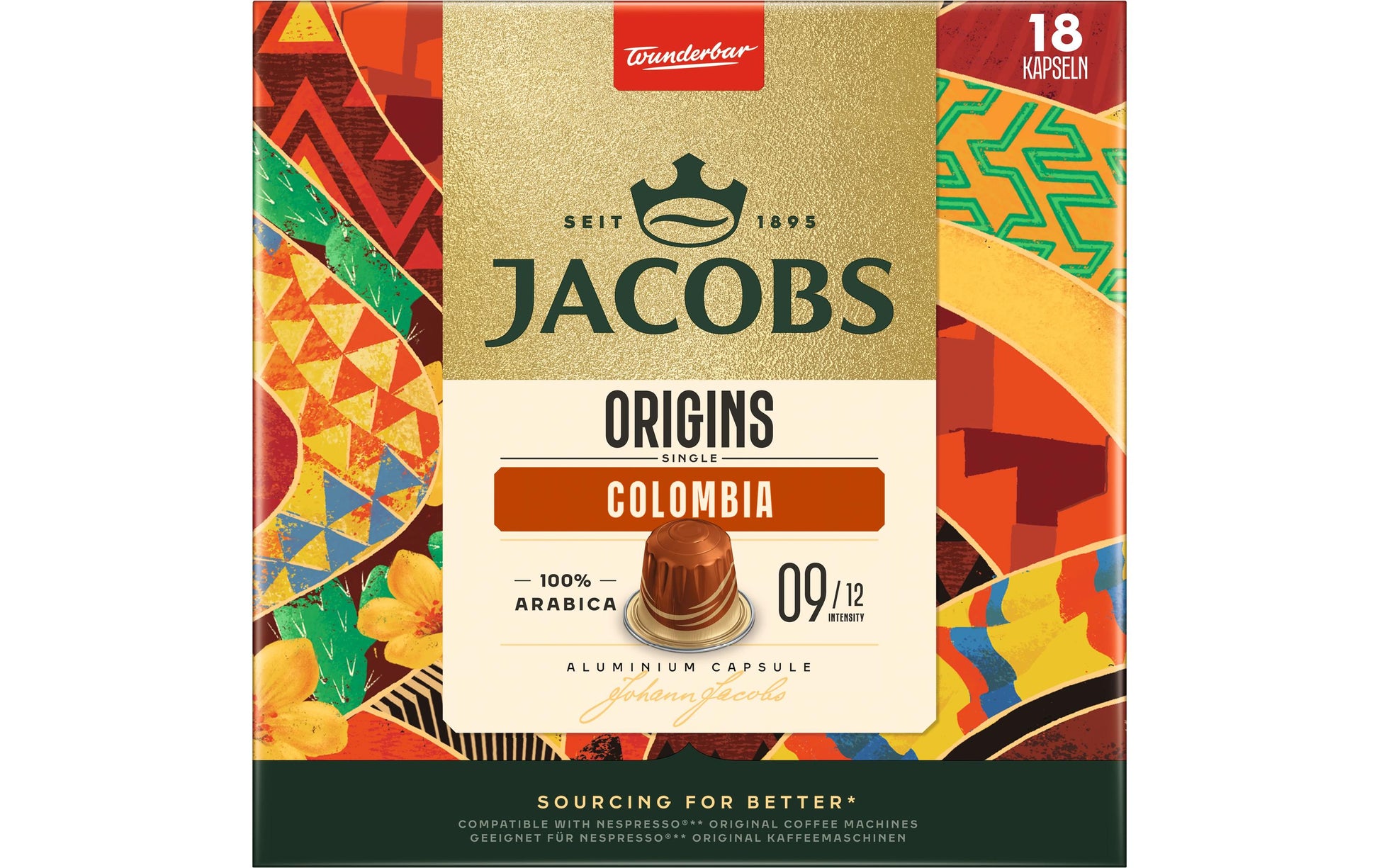 Jacobs NKK Single Origins Colombia – Kapseln für Nespresso – Lungo, 18 Kapseln