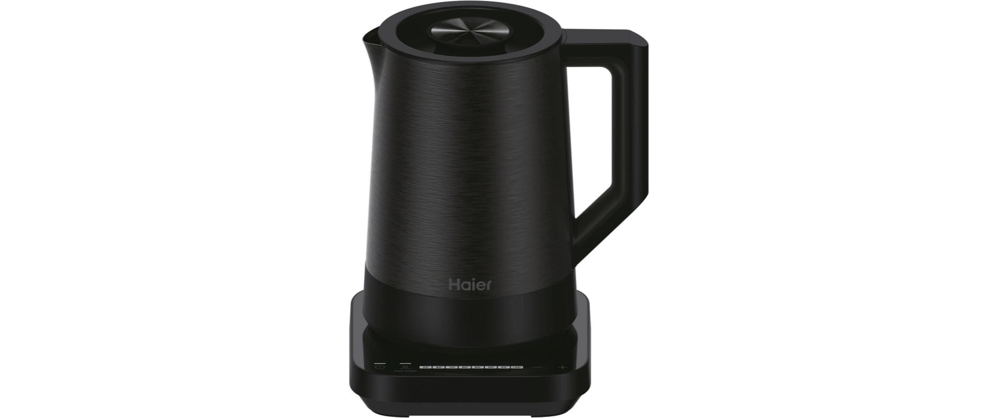 Haier Wasserkocher – 1,7 l, mit Temperaturwahl, Warmhaltefunktion, Metall, Schwarz, HKE5A 021