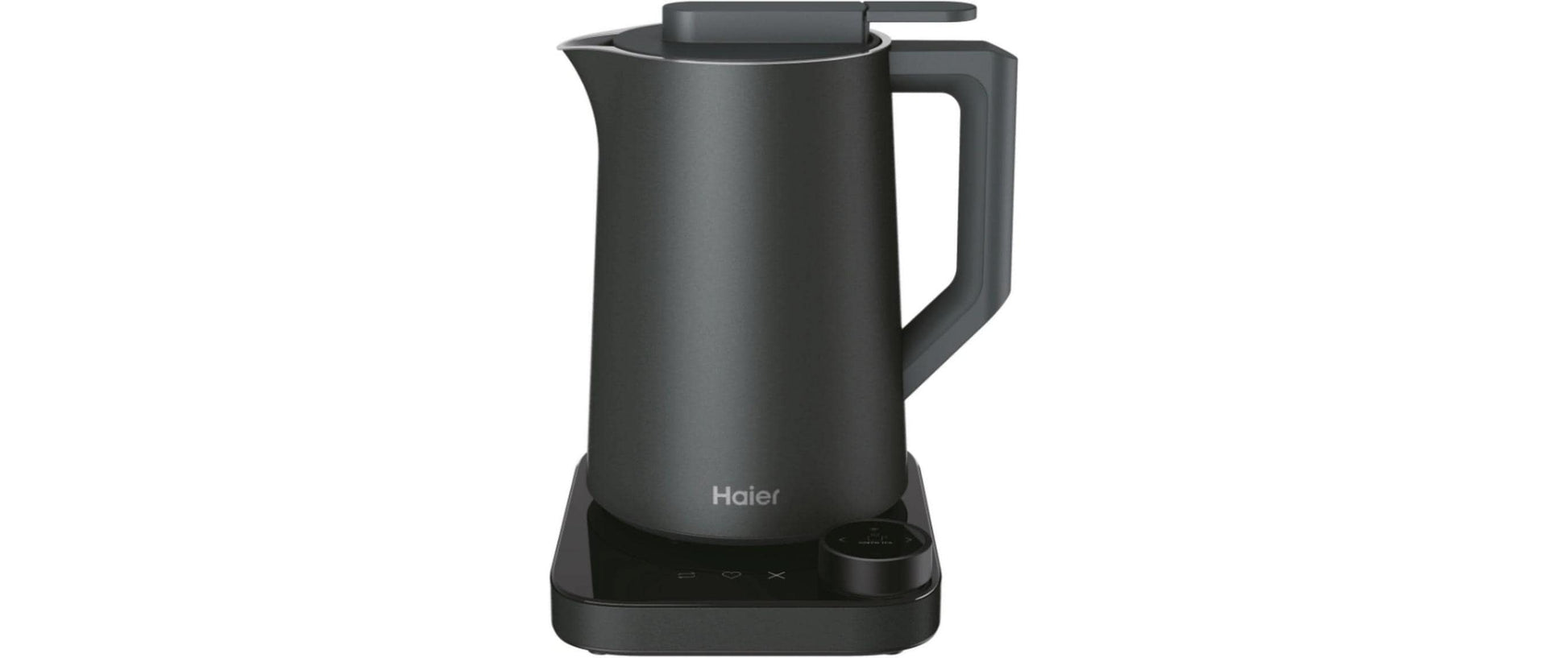 Haier Wasserkocher – 1,3 l, mit Temperaturwahl, Warmhaltefunktion, Kunststoff, schwarz, HKE7W 011