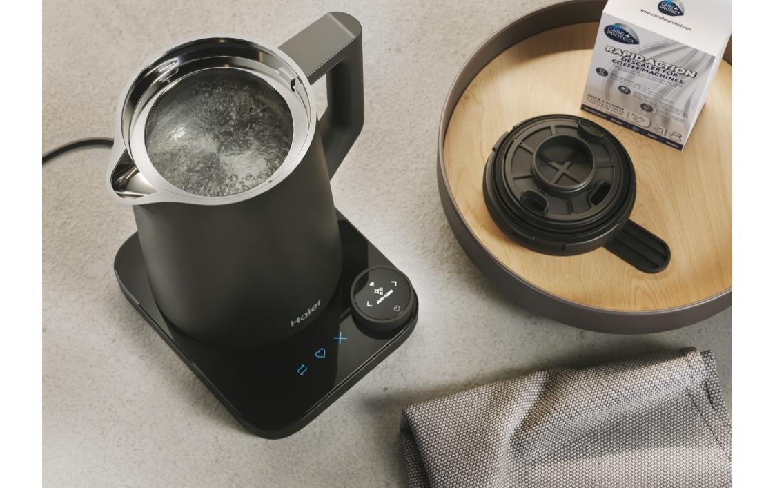 Haier Wasserkocher – 1,3 l, mit Temperaturwahl, Warmhaltefunktion, Kunststoff, schwarz, HKE7W 011