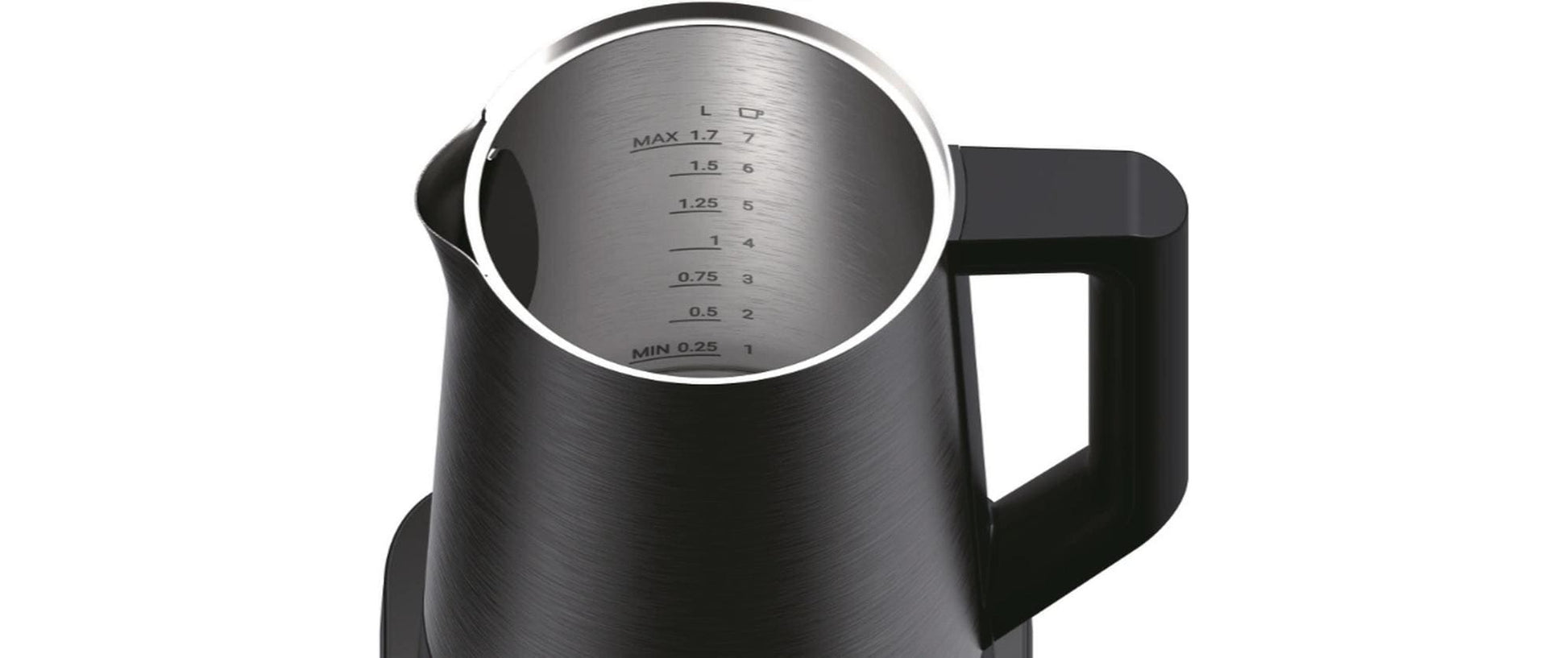 Haier Wasserkocher – 1,7 l, mit Temperaturwahl, Warmhaltefunktion, Metall, Schwarz, HKE5A 021