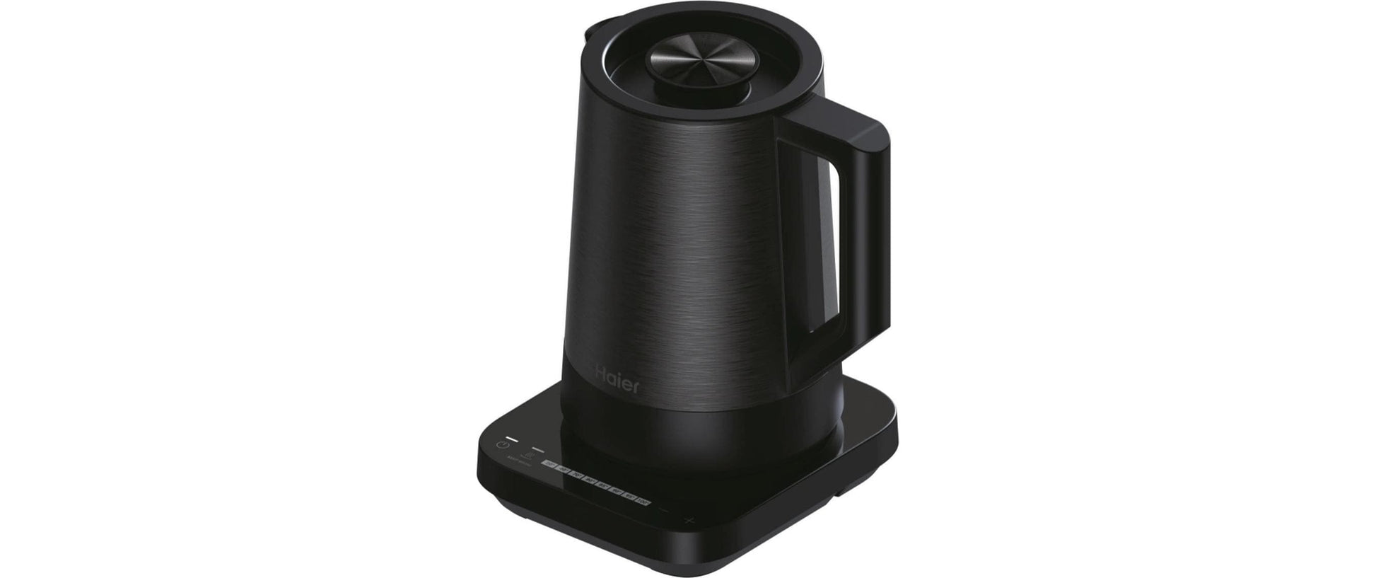 Haier Wasserkocher – 1,7 l, mit Temperaturwahl, Warmhaltefunktion, Metall, Schwarz, HKE5A 021