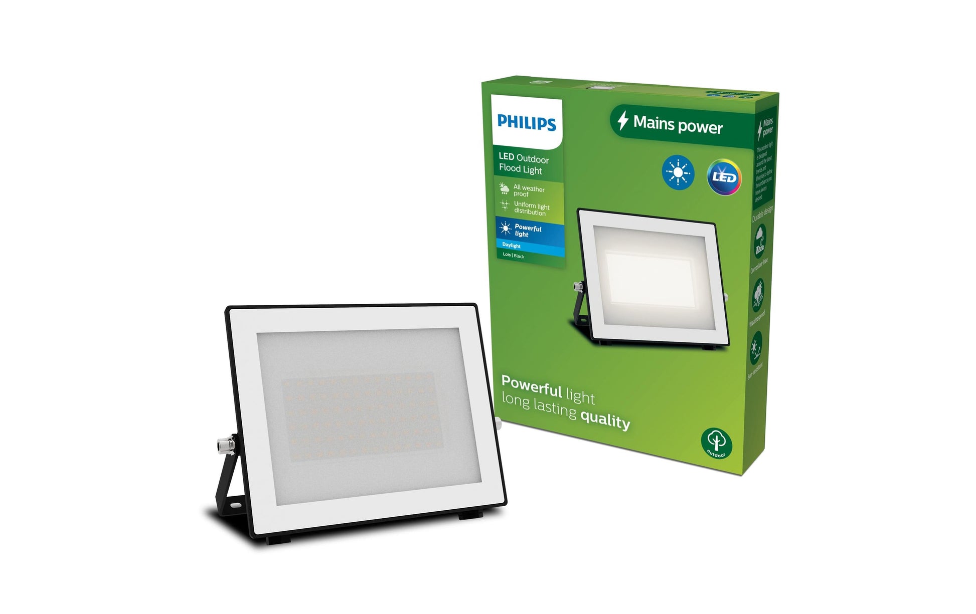 Philips by Signify Philips Aussenwandleuchte – Kaltweiss, 5000 K – IP65 – Netzbetrieb – mit Bewegungsmelder – Schwarz – Aluminium