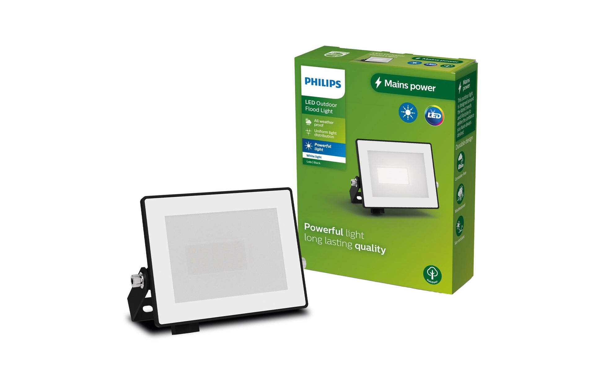 Philips by Signify Philips Aussenwandleuchte – 10 W – Warmweiss, 3000 K – IP65 – Netzbetrieb – Schwenkbar – Schwarz, Aluminium