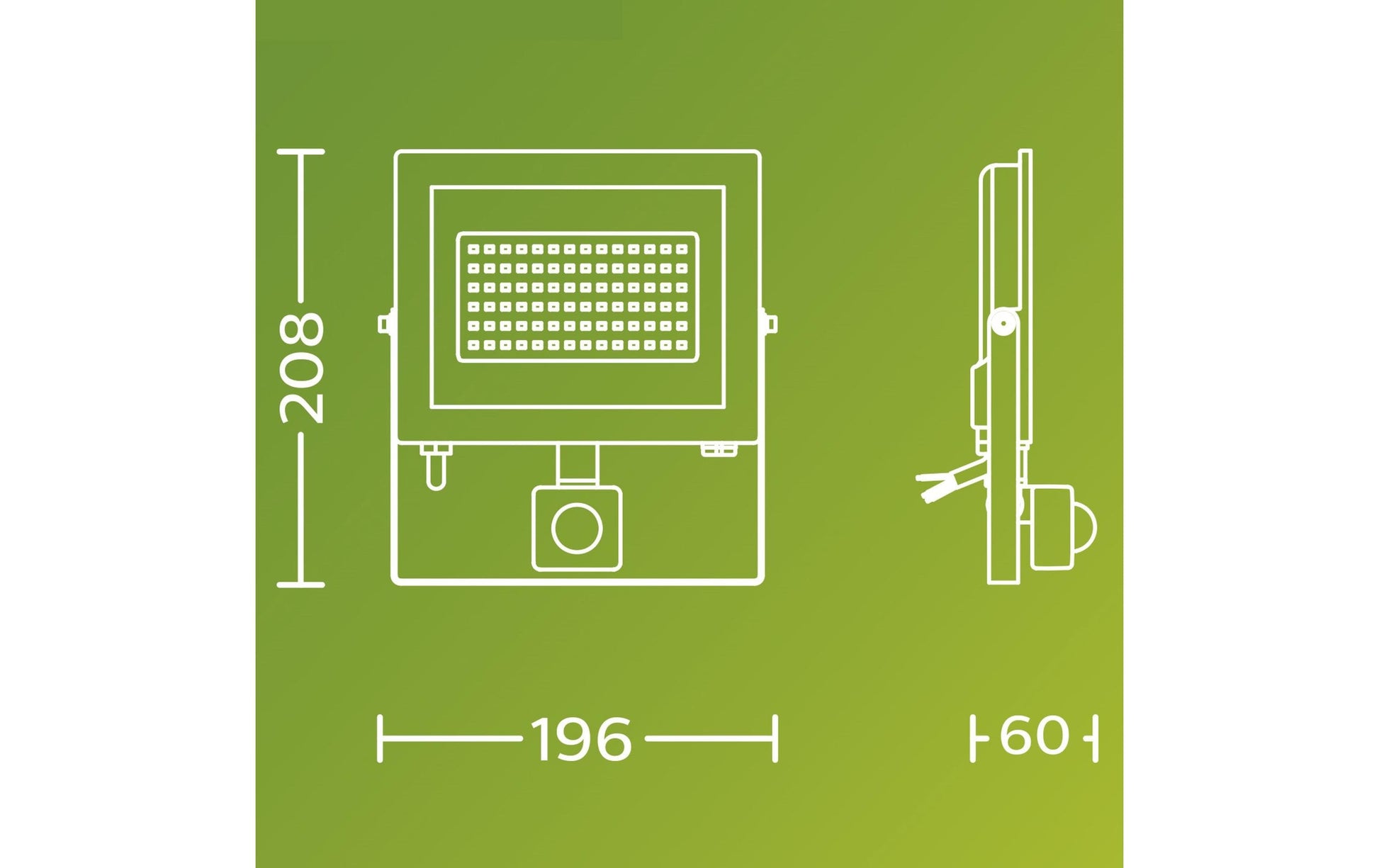 Philips by Signify Philips Aussenwandleuchte – Kaltweiss, 5000 K, IP65, Netzbetrieb, mit Bewegungsmelder, Schwarz, Aluminium