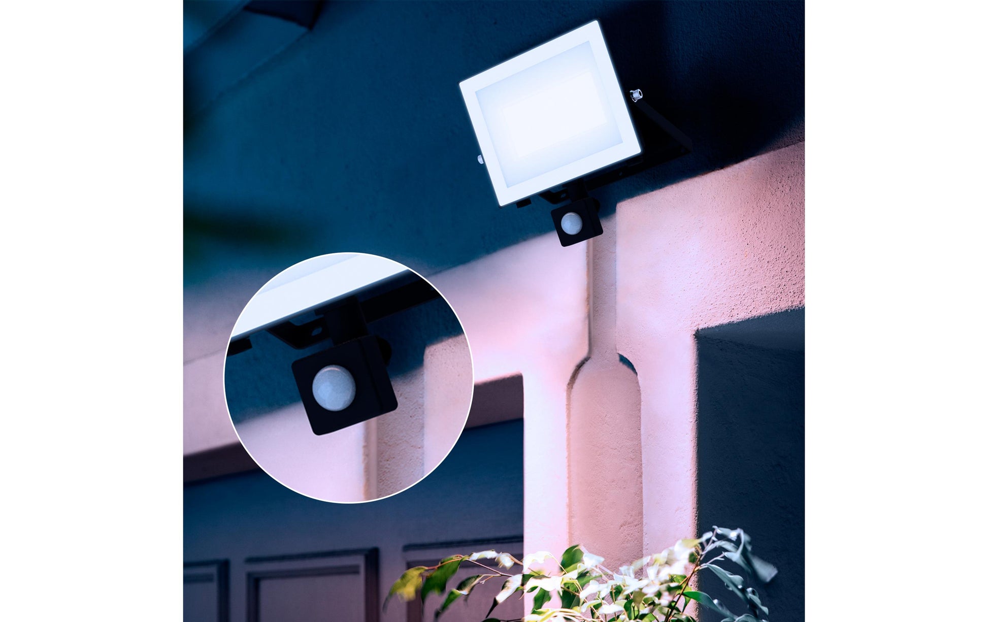 Philips by Signify Philips Aussenwandleuchte – Kaltweiss, 5000 K, IP65, Netzbetrieb, mit Bewegungsmelder, Schwarz, Aluminium