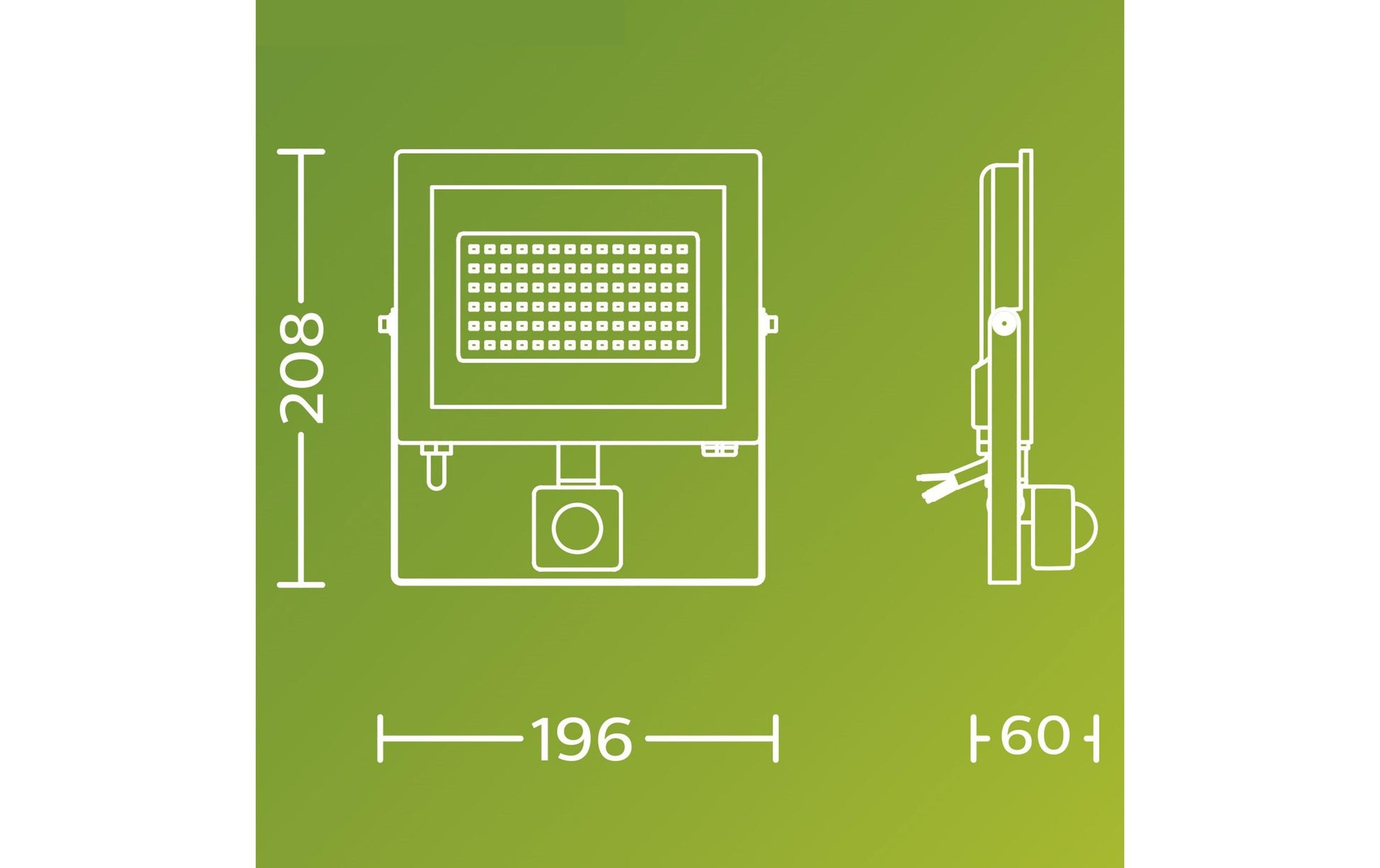 Philips by Signify Philips Aussenwandleuchte – Warmweiss, 3000 K – IP65 – Netzbetrieb – mit Bewegungsmelder – Schwarz – Aluminium