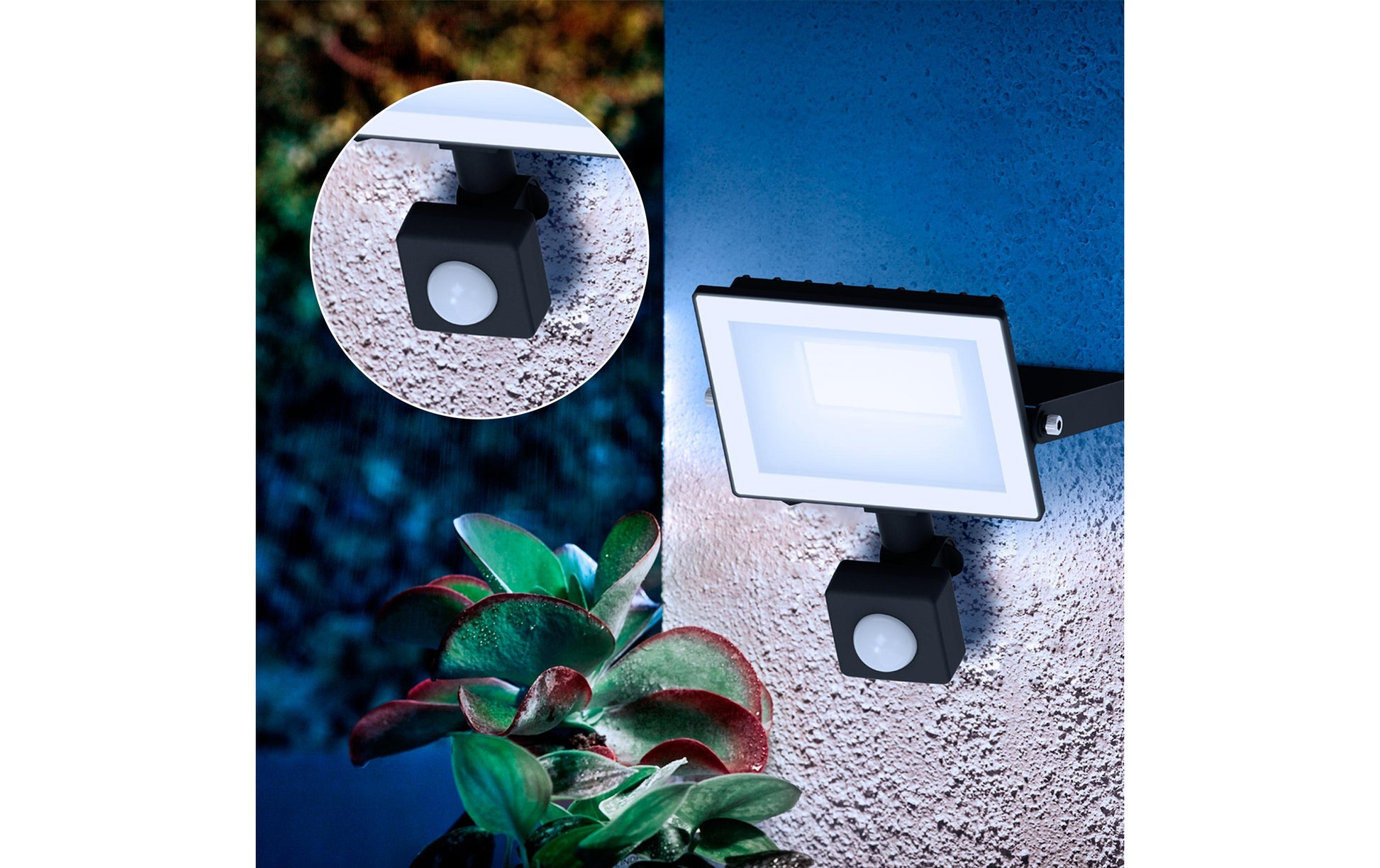 Philips by Signify Philips Aussenwandleuchte – Kaltweiss, 5000 K, IP65, Netzbetrieb, mit Bewegungsmelder – Schwarz, Aluminium