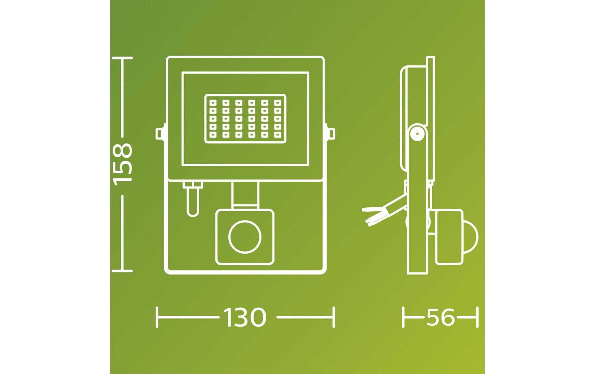 Philips by Signify Philips Aussenwandleuchte – Warmweiss, 3000 K, IP65, Netzbetrieb, mit Dämmerungsautomatik, Schwarz, Aluminium