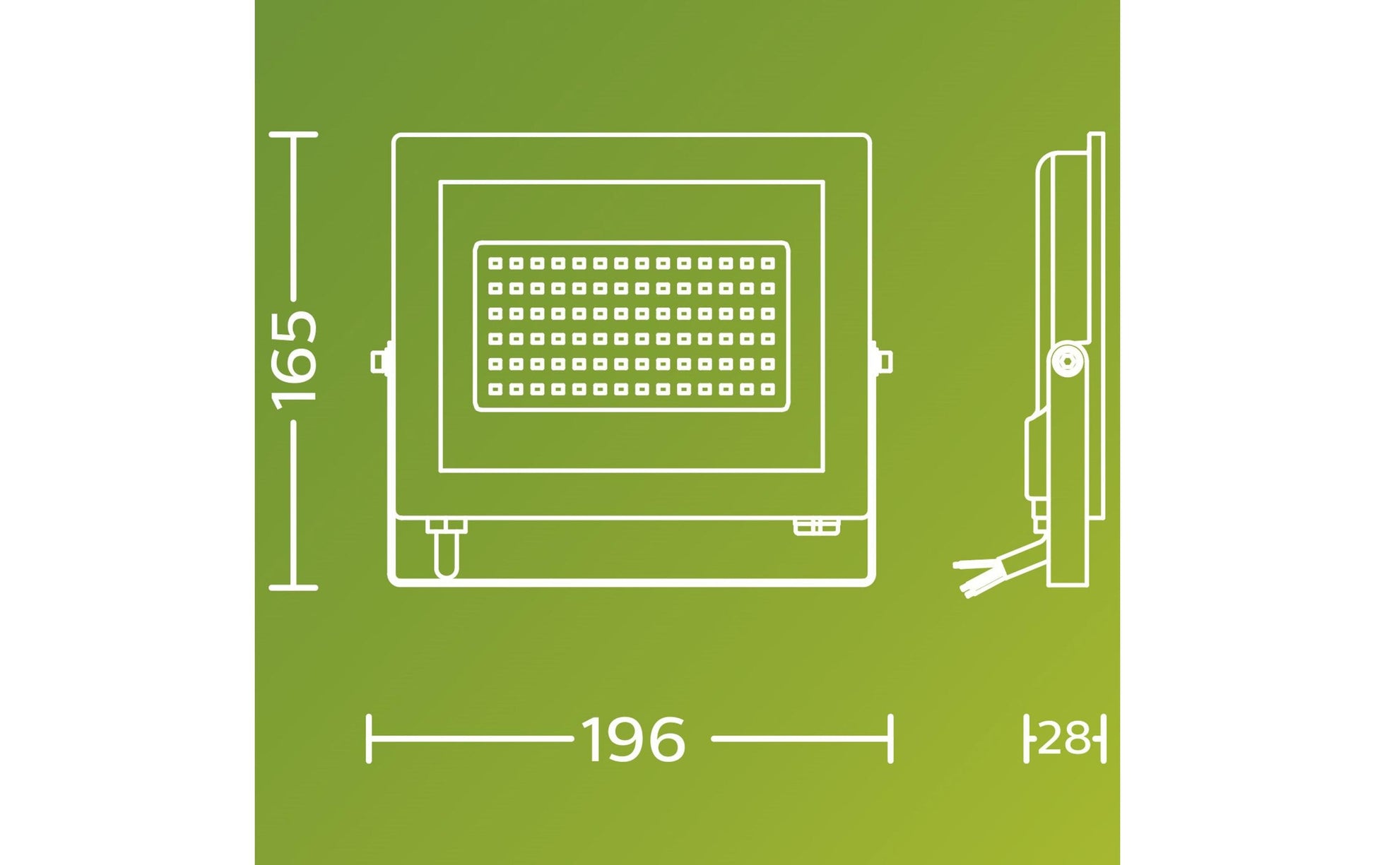 Philips by Signify Philips Aussenwandleuchte – Warmweiss, 3000 K, IP65, Netzbetrieb, schwenkbarer Spotkopf, Schwarz, Aluminium