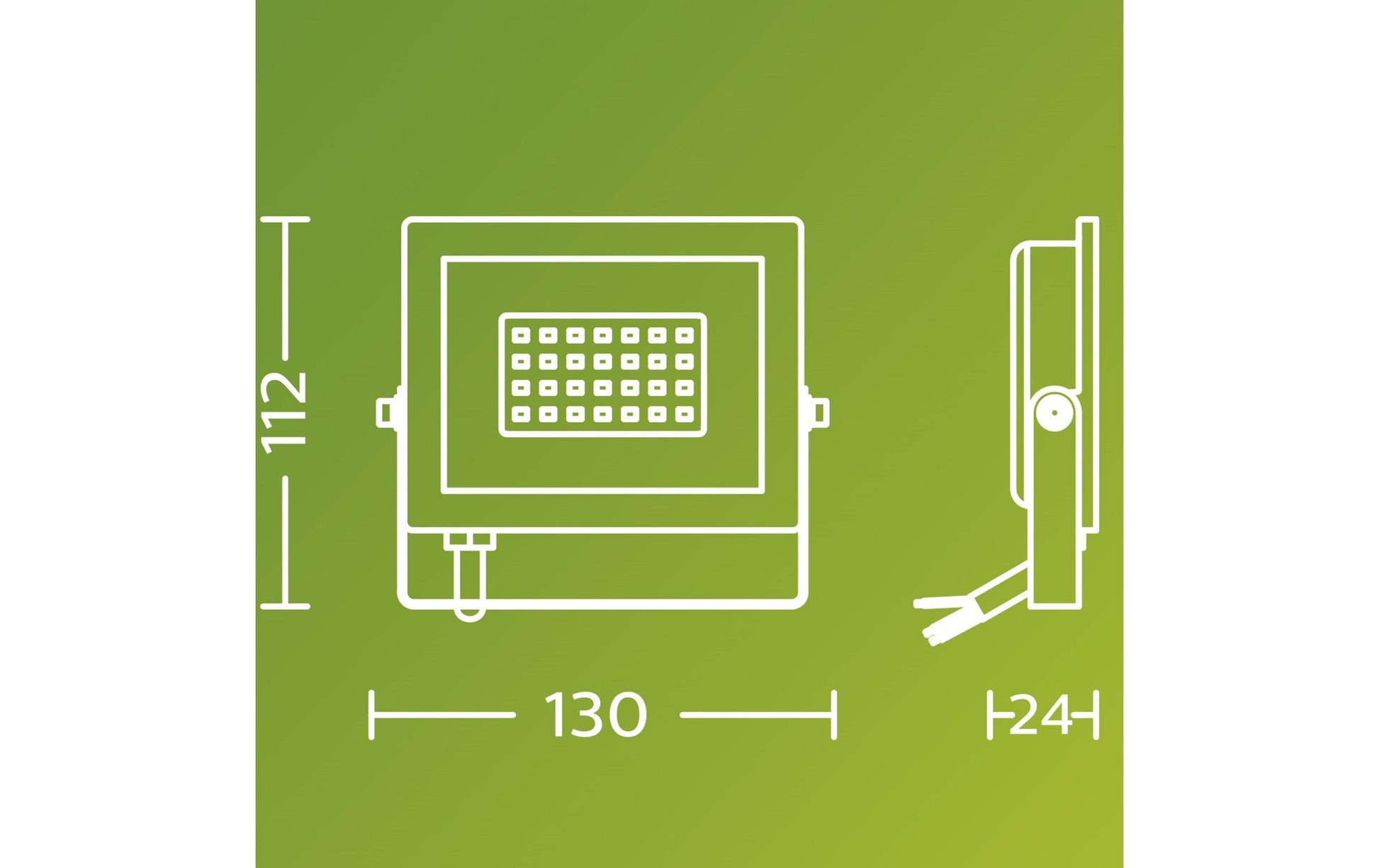 Philips by Signify Philips Aussenwandleuchte – Kaltweiss, 5000 K, IP65, Netzbetrieb, schwenkbarer Spotkopf, Schwarz, Aluminium