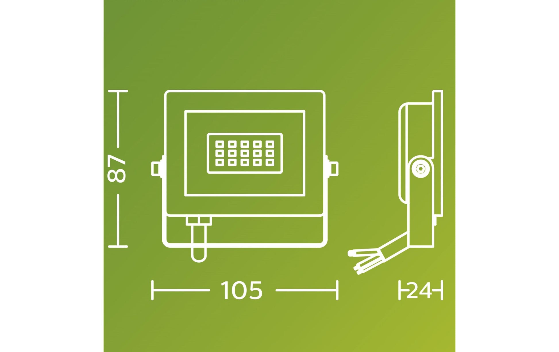 Philips by Signify Philips Aussenwandleuchte – 950 lm, 10 W, Kaltweiss, 5000 K, IP65, Netzbetrieb, schwenkbar, Schwarz, Aluminium