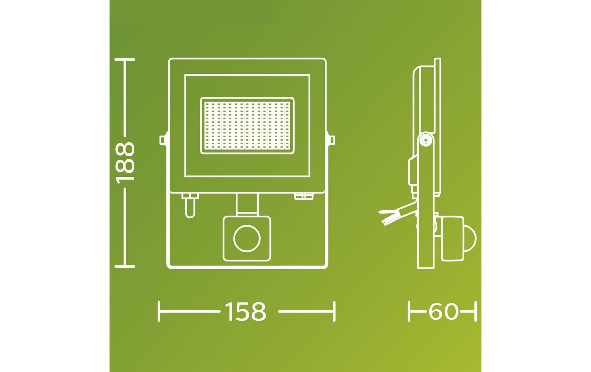 Philips Aussenwandleuchte – 3000 K – IP65 – Netzbetrieb – mit Bewegungsmelder – Anthrazit, Aluminium