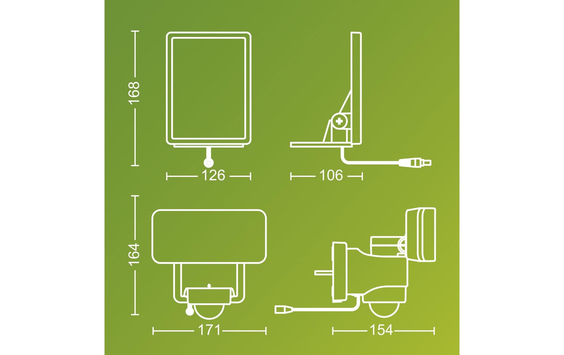 Philips Aussenwandleuchte – 5000 K – IP44 – Solarbetrieb – Umgebungslichtsensor – Schwarz – Kunststoff