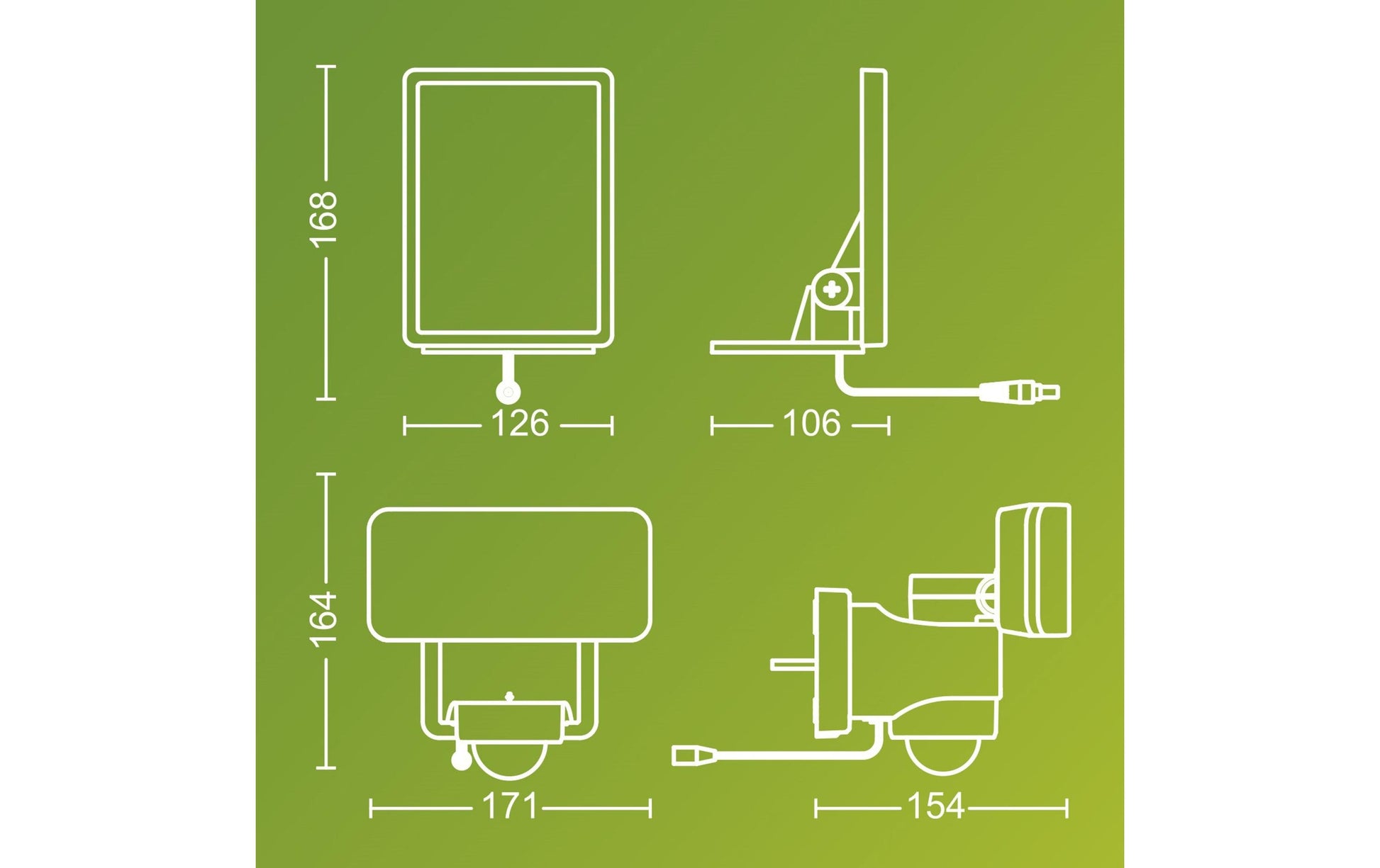 Philips Aussenwandleuchte – Warmweiss, 3 000 K, IP44, Solarbetrieb, mit Bewegungsmelder, Schwarz, Kunststoff