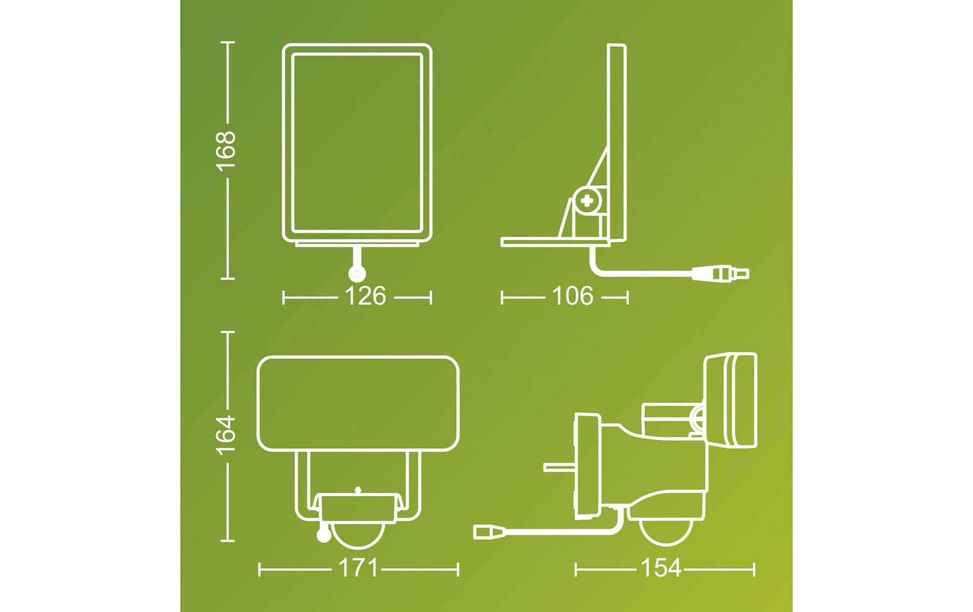 Philips Aussenwandleuchte – Warmweiss, 3000 K – IP44 – Solarbetrieb – mit Bewegungsmelder – Weiss, Kunststoff