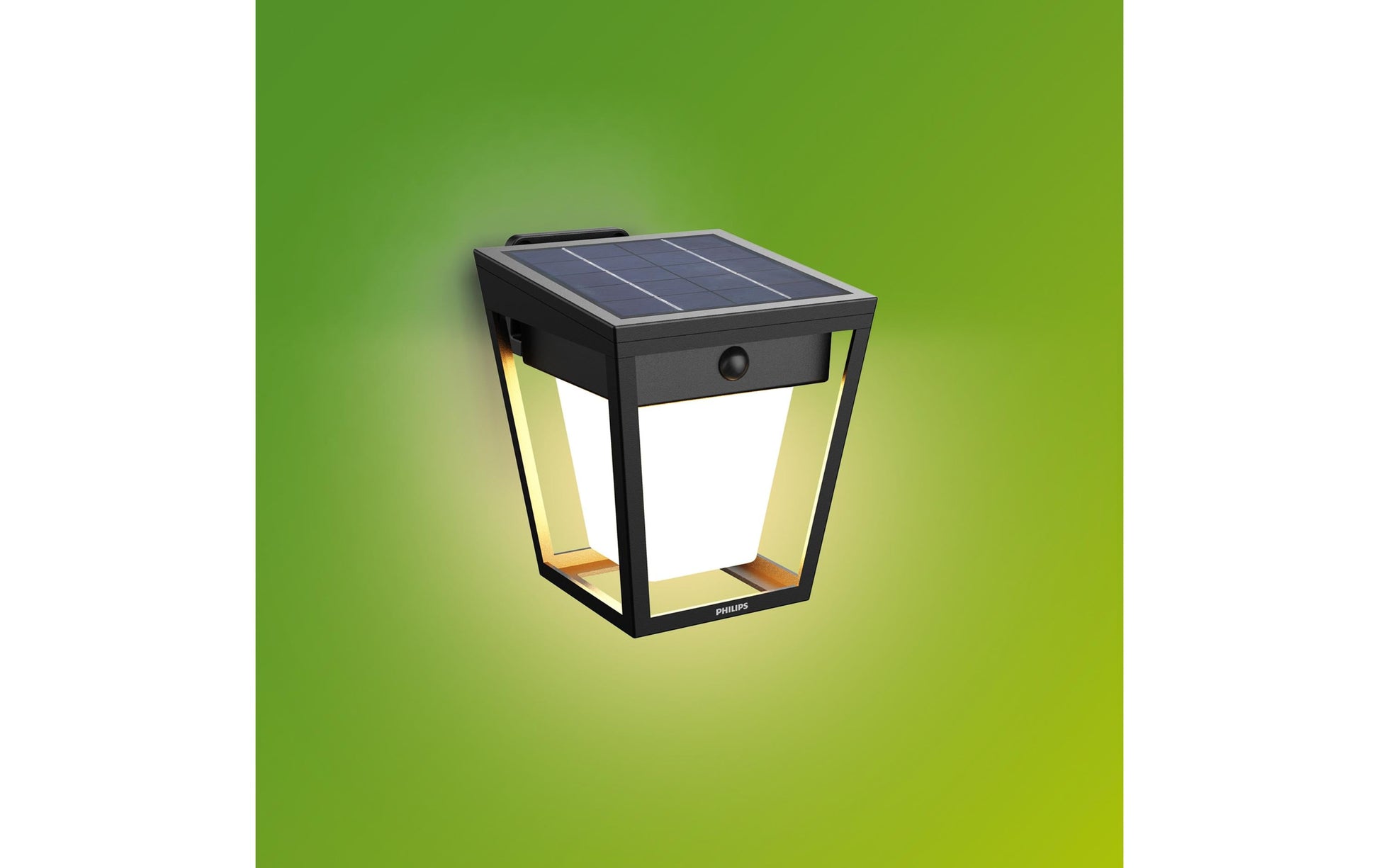 Philips Aussenwandleuchte – 3×2 cm, 250 lm, 1,8 W, Warmweiss, 3000 K, IP44, Solarbetrieb, Schwarz, Kunststoff