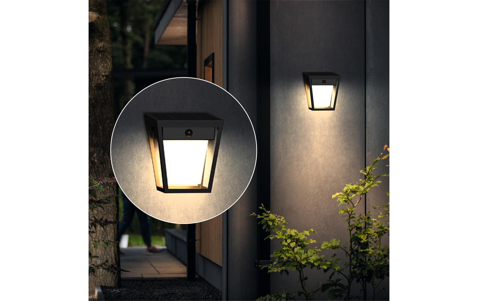 Philips Aussenwandleuchte – 3×2 cm, 250 lm, 1,8 W, Warmweiss, 3000 K, IP44, Solarbetrieb, Schwarz, Kunststoff