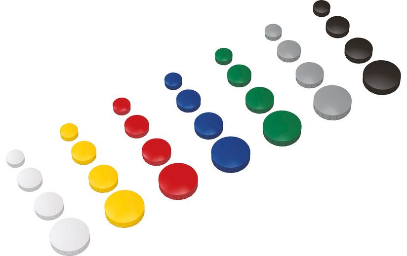 MAUL Starter-Kit, inkl. blaue Kunststoff-Magnete (Ø 20 mm, Haftkraft 0,3 kg) – für Whiteboards – 10-teilig