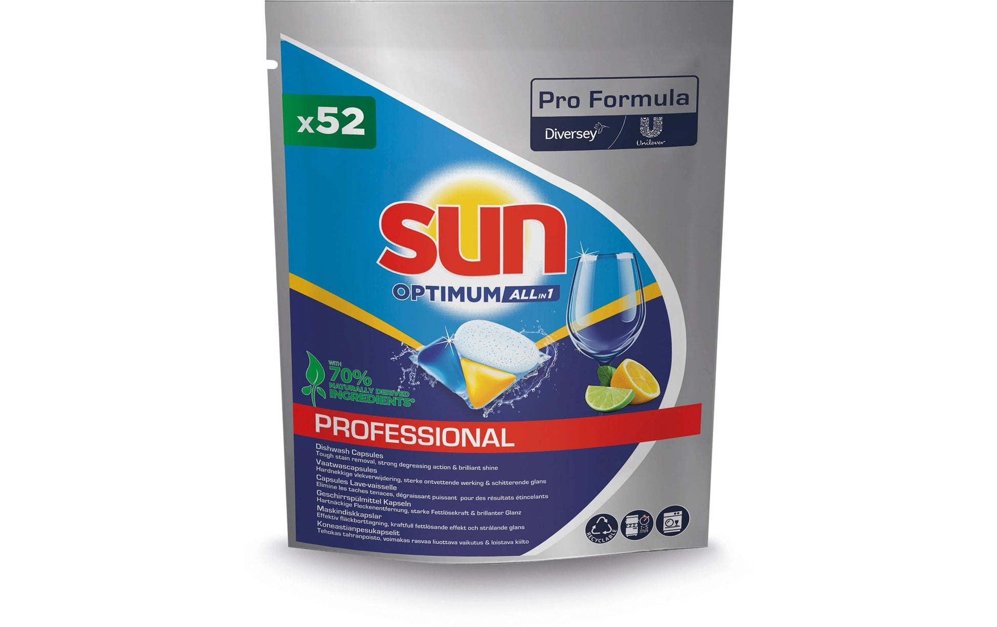 Diversey pro formula Sun Professional Spülmaschinentabs All-in-1 Optimum – für Geschirrspüler – 208 Tabs