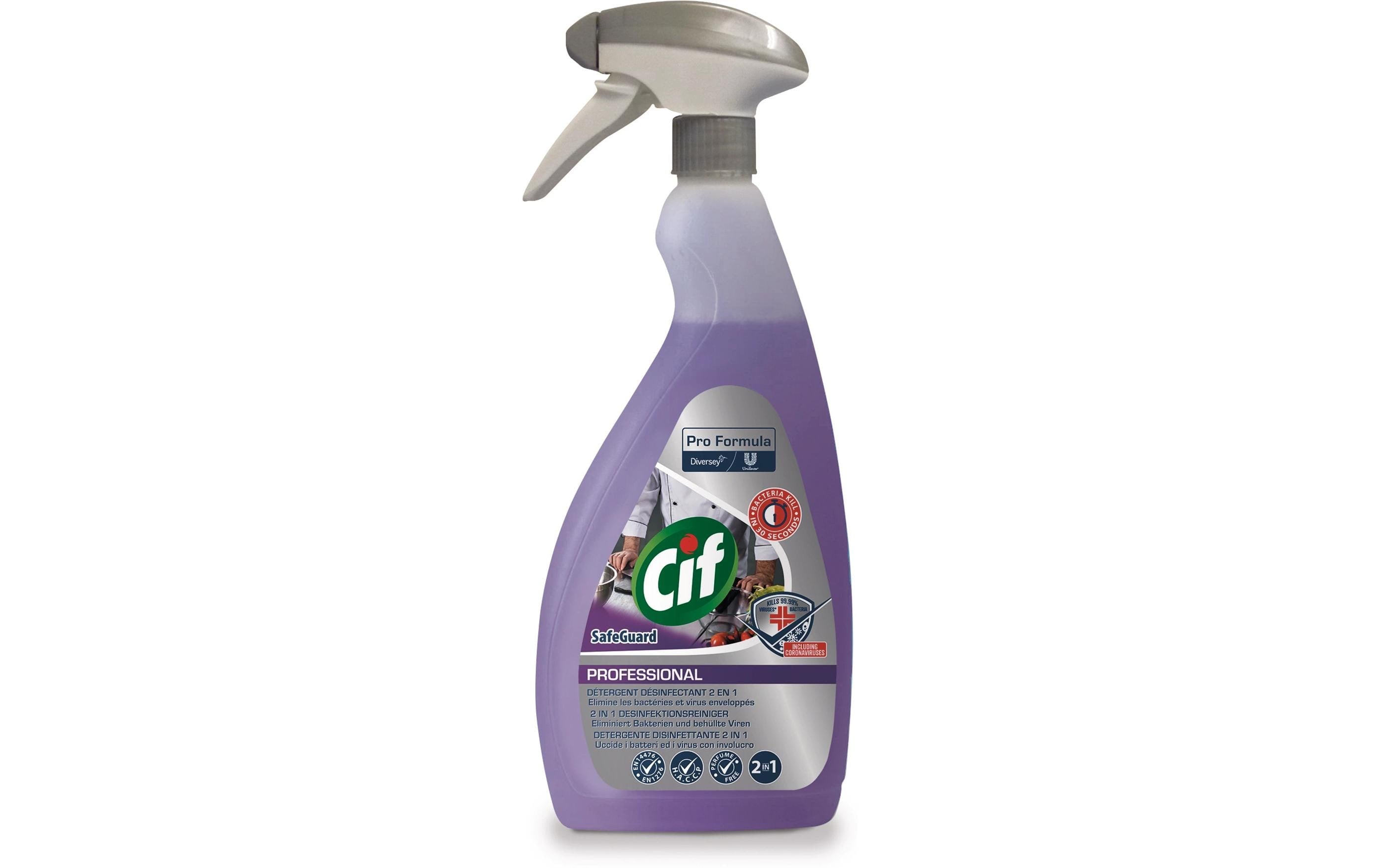 Diversey pro formula Cif Professional Küchenreiniger/Fettlöser – 2-in-1 Desinfektion, Flüssigkeit – 750 ml