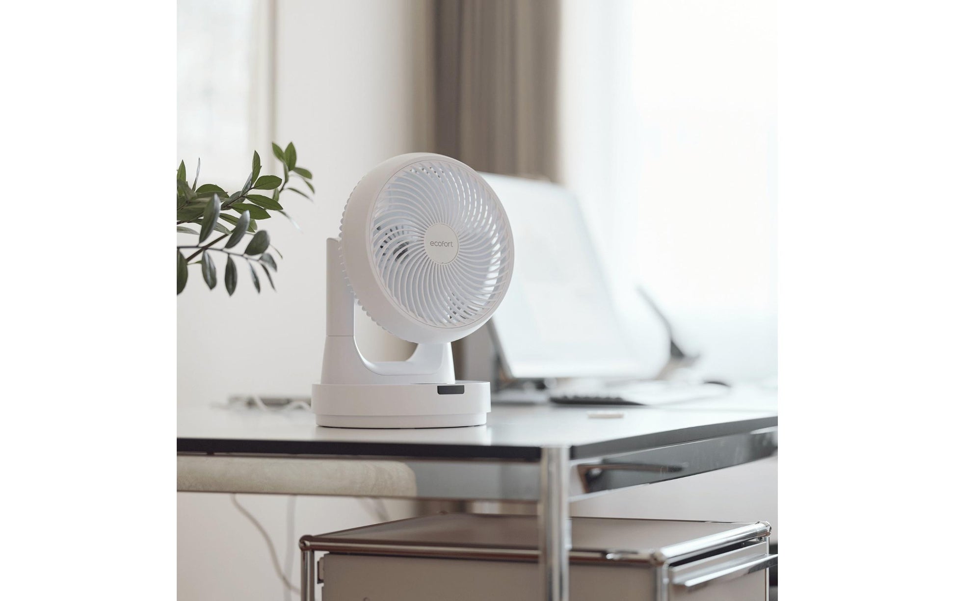 Ecofort Tischventilator ecoQ SilentAir Tavo – 25 cm, 8 Stufen, oszillierend, Fernbedienung, 30 W, 48 dB(A)