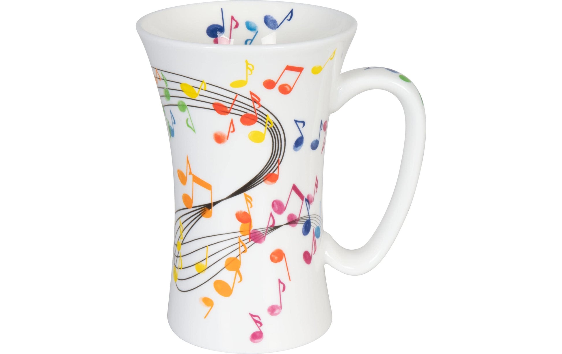 Könitz Porzellan Könitz Mega Mug Flying Notes – 630 ml, Ø 10,3 cm, H 15,0 cm, Knochenporzellan, spülmaschinenfest