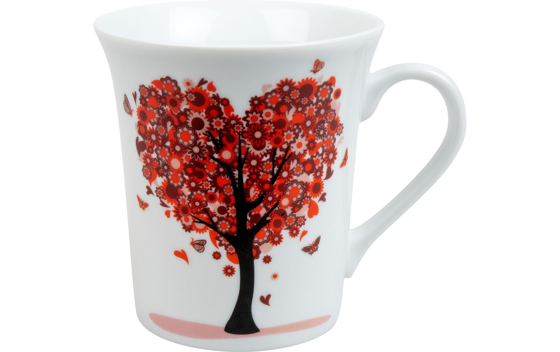 Könitz Porzellan Könitz Becher Love Grows – 410 ml, Ø 9,8 cm, H 10,5 cm, Porzellan, Weiss, spülmaschinenfest