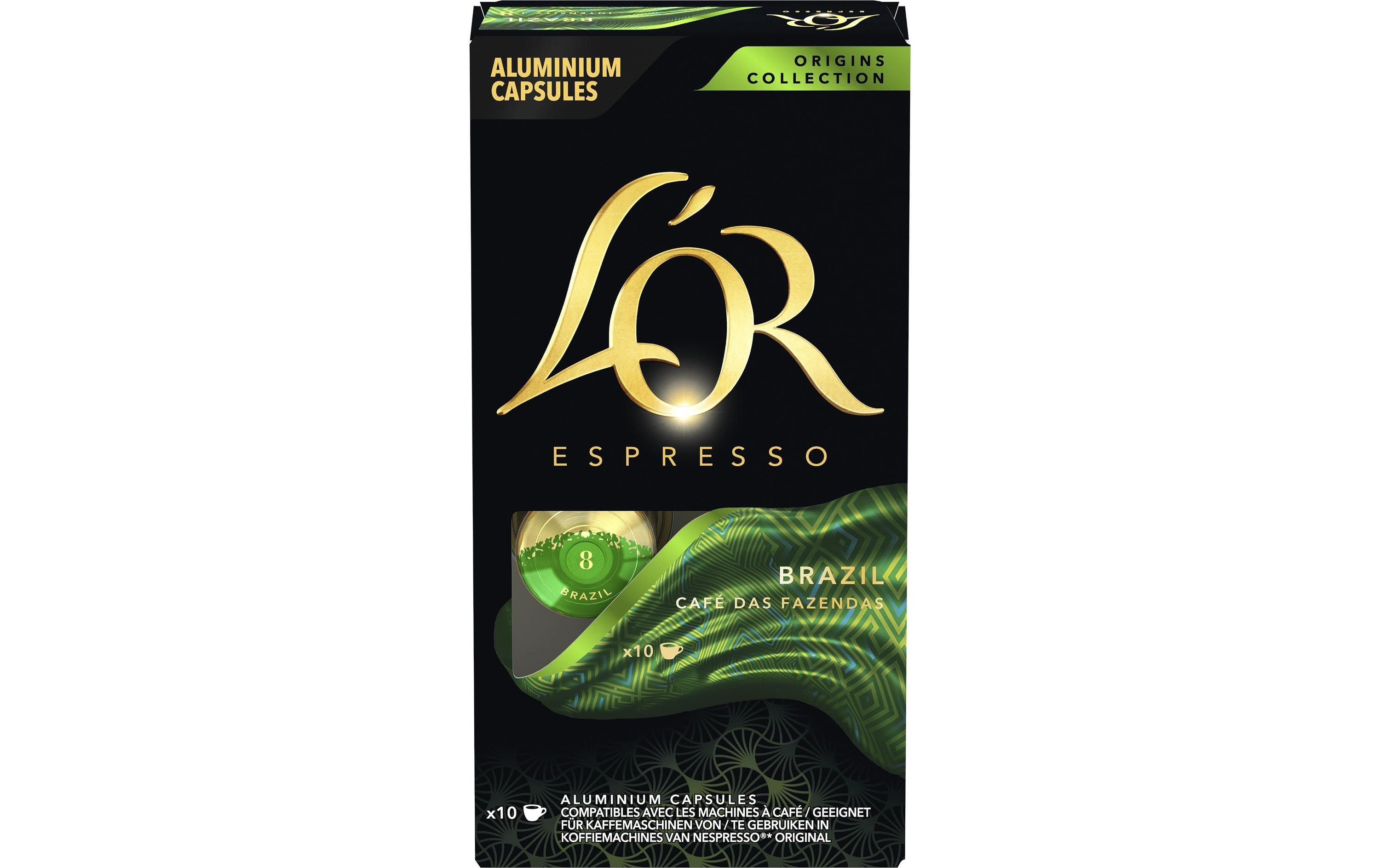 L'Or Brazil – Kapseln für Nespresso – Espresso, 10 Kapseln