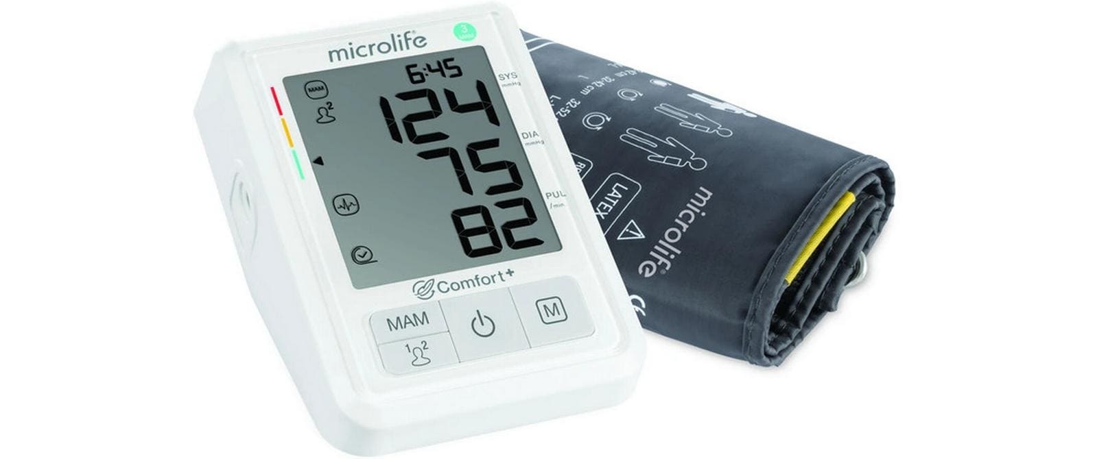 Microlife Blutdruckmessgerät B3 Comfort – Oberarm, 2 Benutzer, Manschette 22–42 cm – Weiss