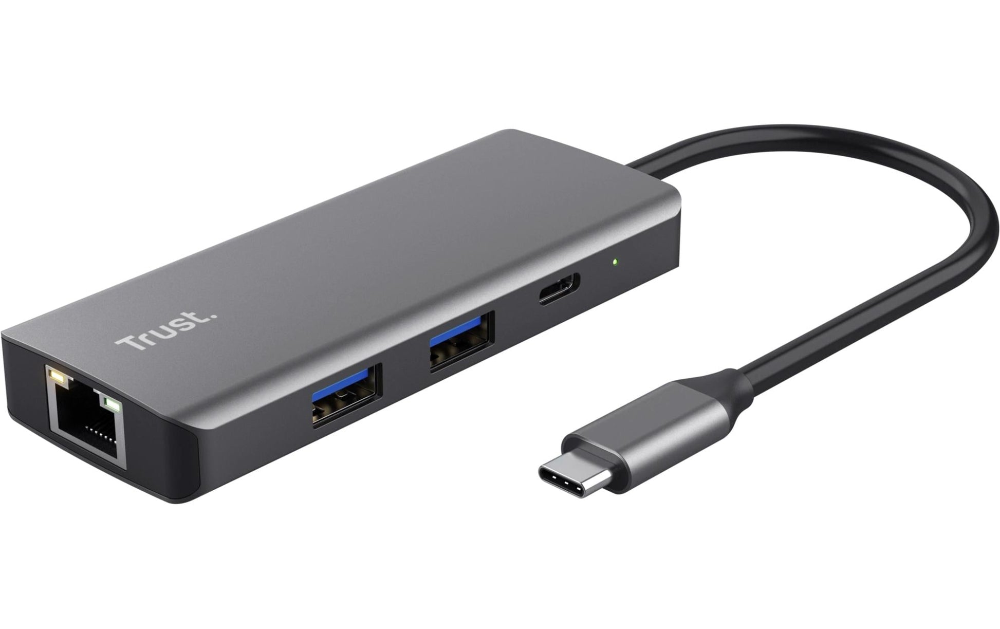 Trust Dalyx Multiport-Adapter – USB-C, 1× HDMI, 2× USB-A, GbE, für Windows/Mac/ChromeOS