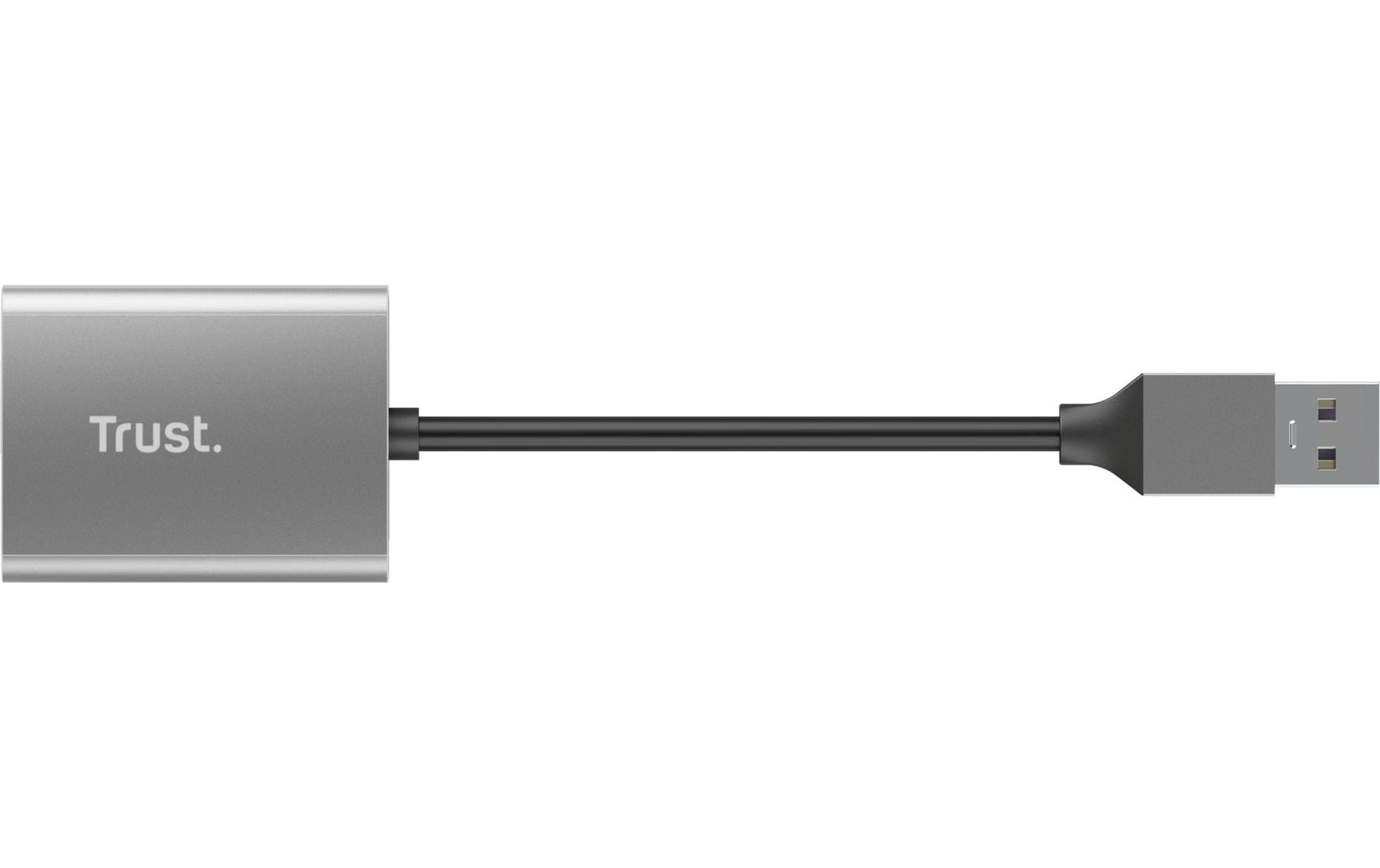 Trust Kartenleser – SD/microSD (SDHC/SDXC), 140 Mbit/s, USB-A, 0,08 m, USB 3.2 Gen 1 (5 Gbit/s) – Aluminium