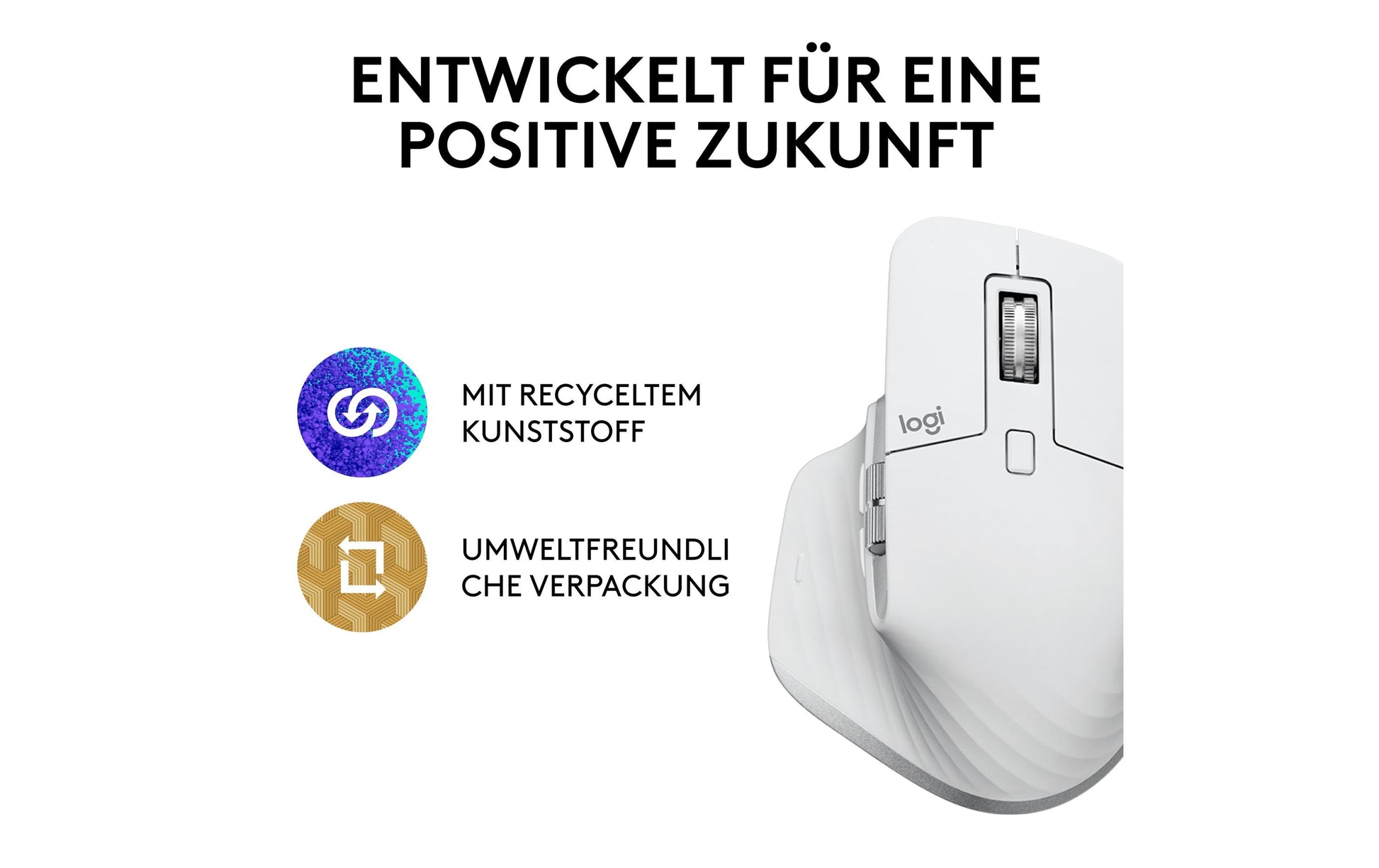 Logitech MX Master 3S Perform Blassgraue Maus – kabellos
