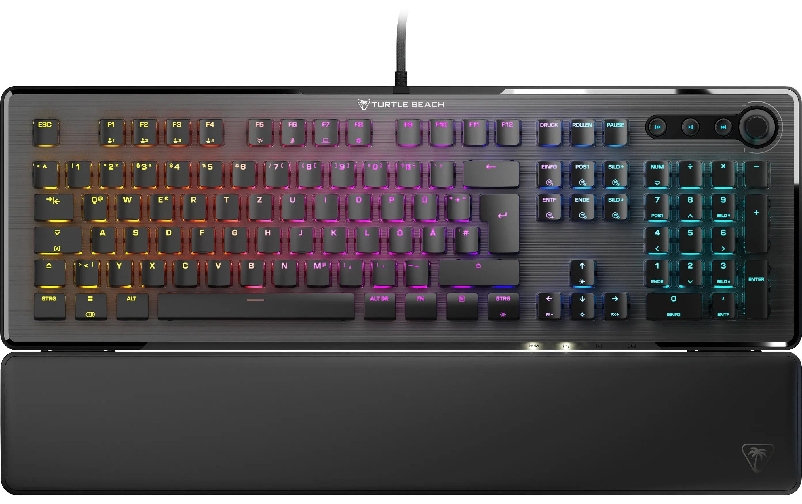Turtle Beach Vulcan II – Tastatur, kabelgebunden (USB-A), CH-Layout (DE-CH), Fullsize (mit Ziffernblock)