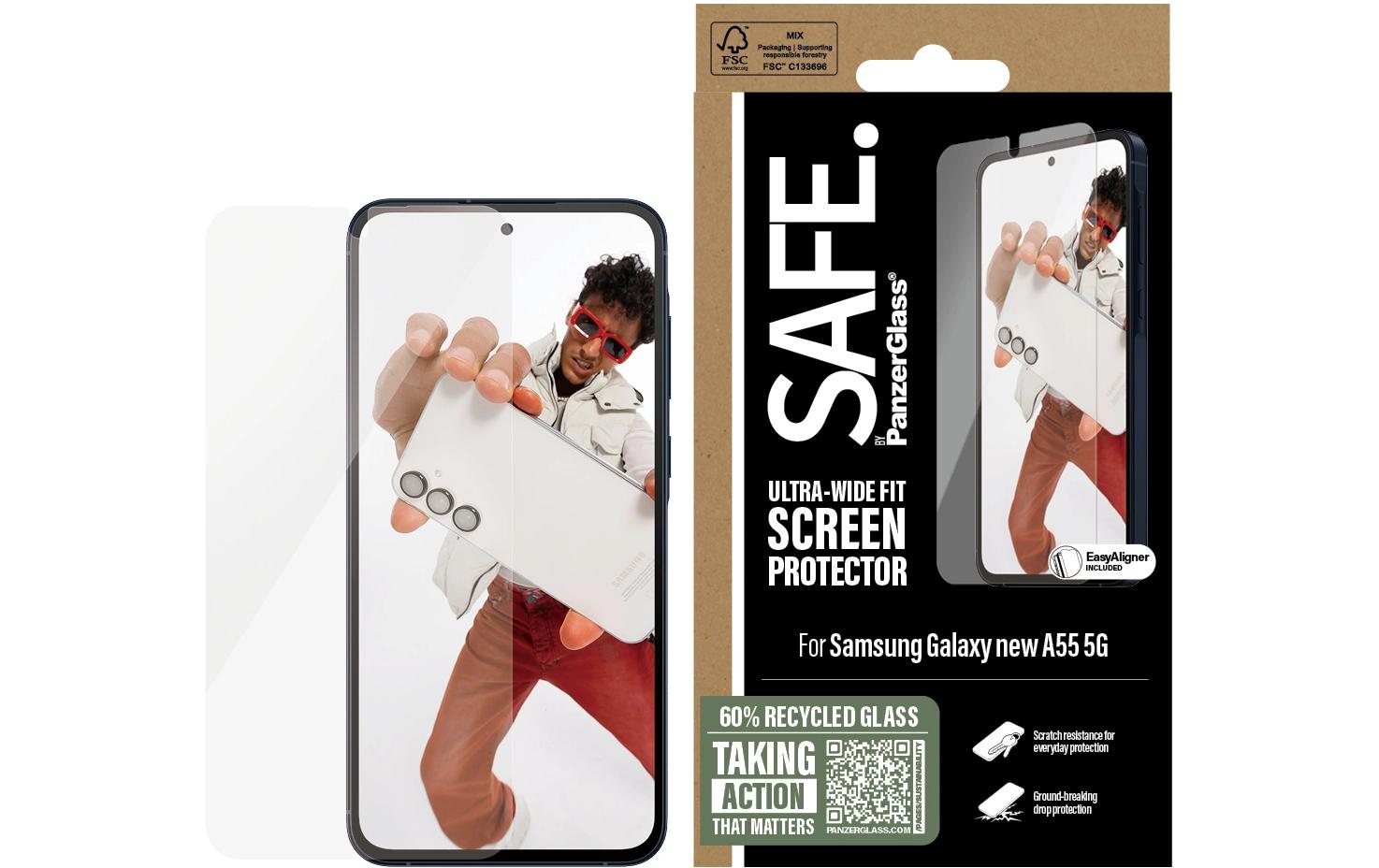 PanzerGlass Displayschutz (Panzerglas), Ultra-Wide Fit – für Galaxy A56 5G – mit Applikator