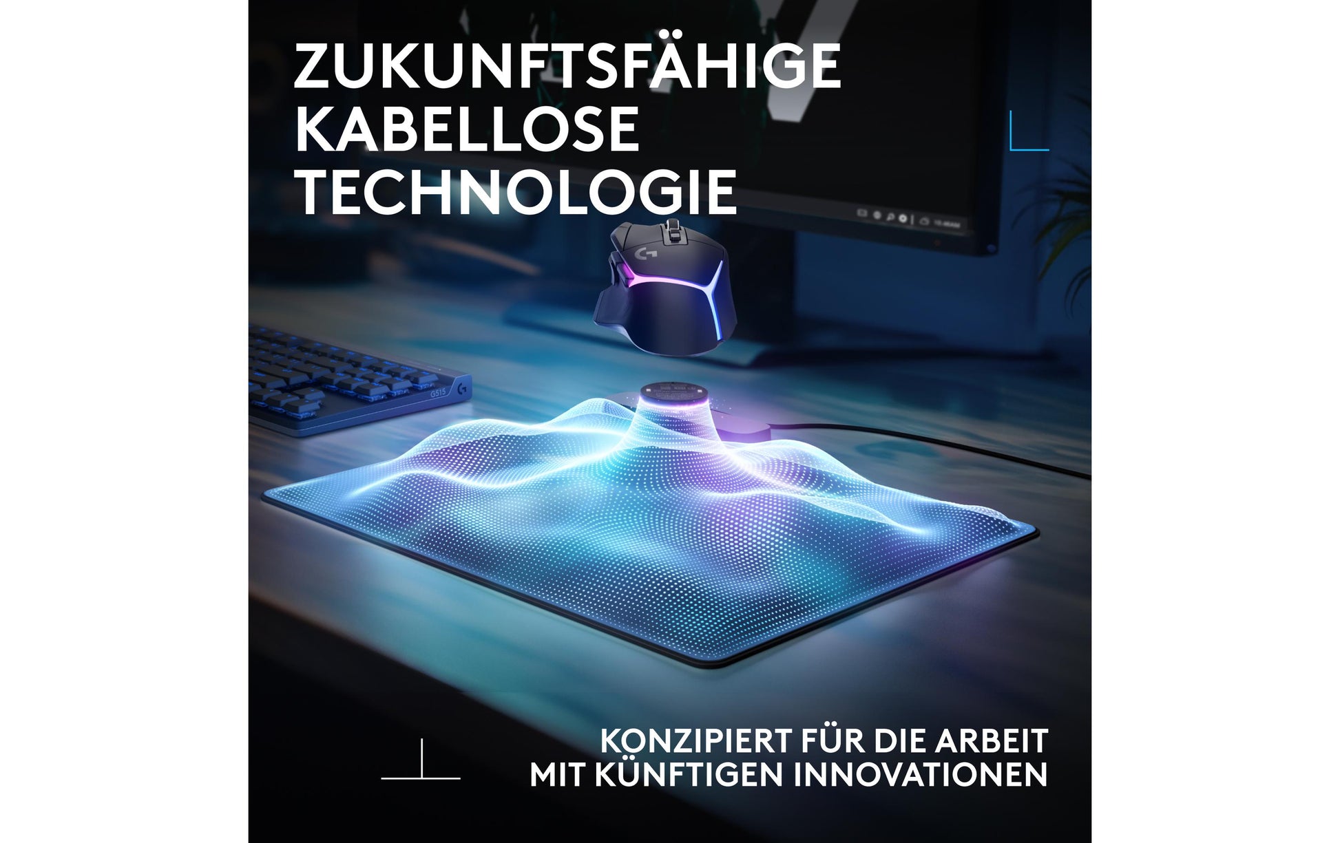 Logitech G Powerplay 2 Gaming-Mauspad Kabelloses Ladegerät – für kompatible Logitech G-Mäuse – schwarz