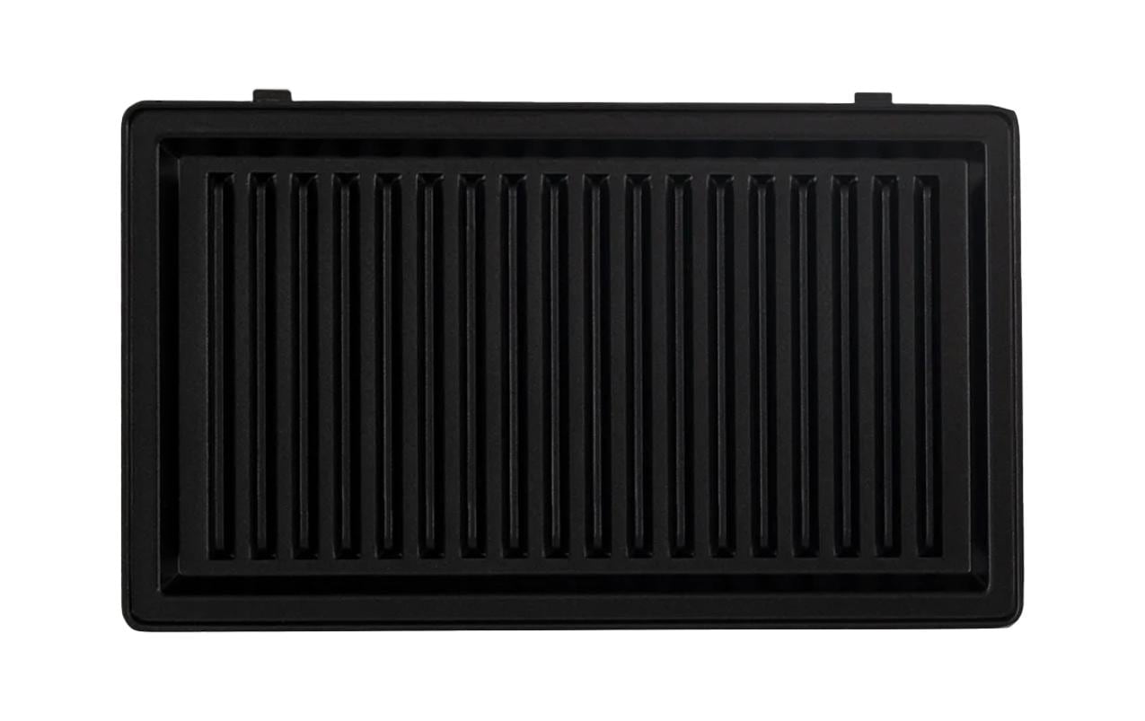 CREATE Ersatzteller – Stone 3in1 Grill – für Waffeleisen 3in1 Studio, 2 Stk., Teflon, Schwarz