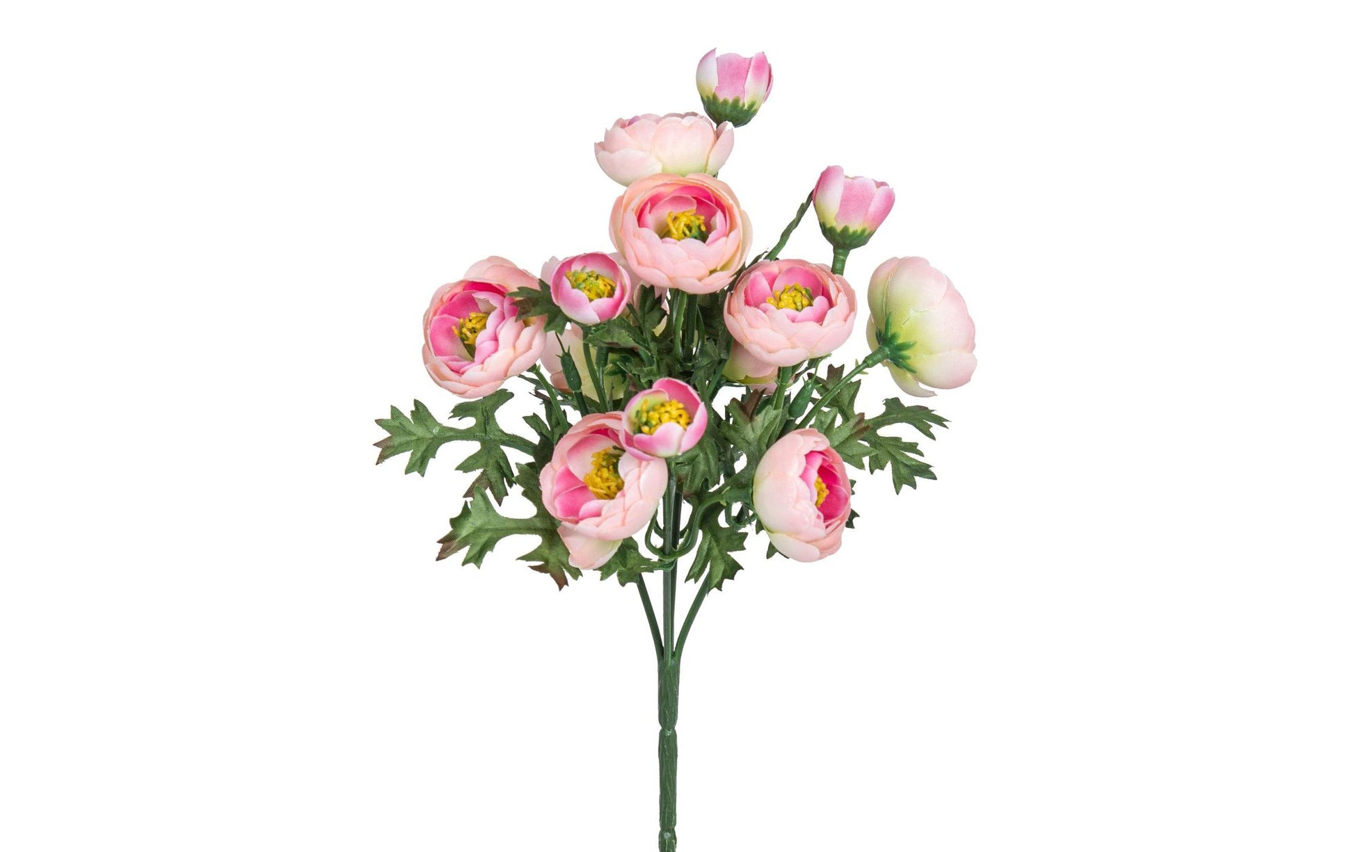 Botanic-Haus Ranunkelstrauss – 12-teilig, 28 cm – Kunststoff, rosé